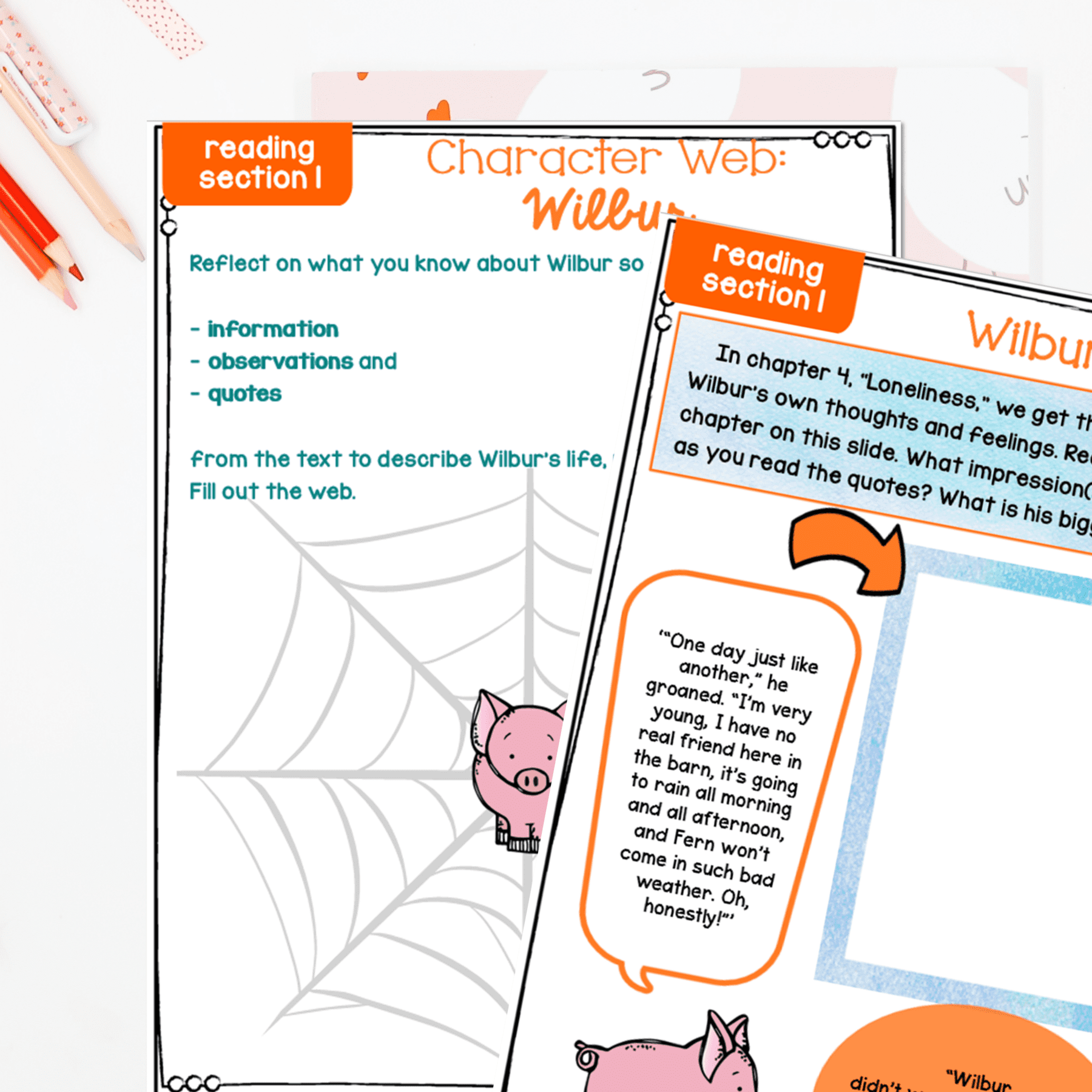 Charlotte's Web Novel Study Reading Comprehension - Image 3