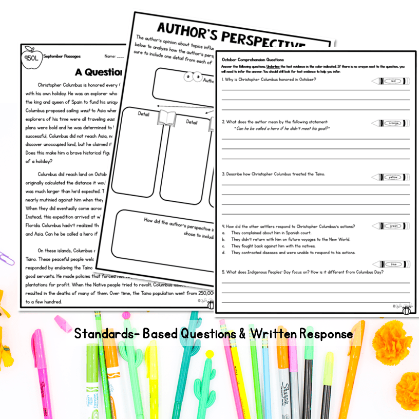October Lexile Leveled Differentiated Reading Passages - 4th & 5th Grade - Image 4