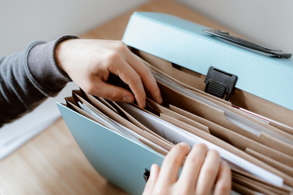 New teachers should find a way to organize lesson plans along with materials/copies needed to teach them. This is especially useful if you have a sub.