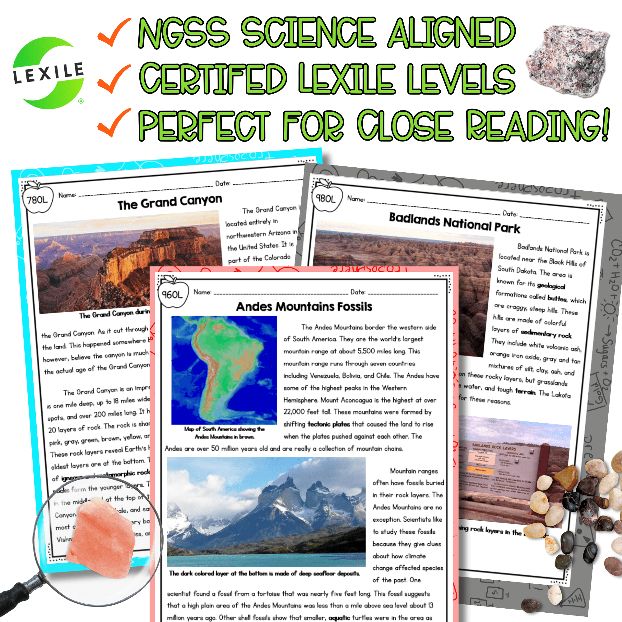 Rock Layers NGSS 4-ESS1-1 - Science Differentiated Passages - Image 4