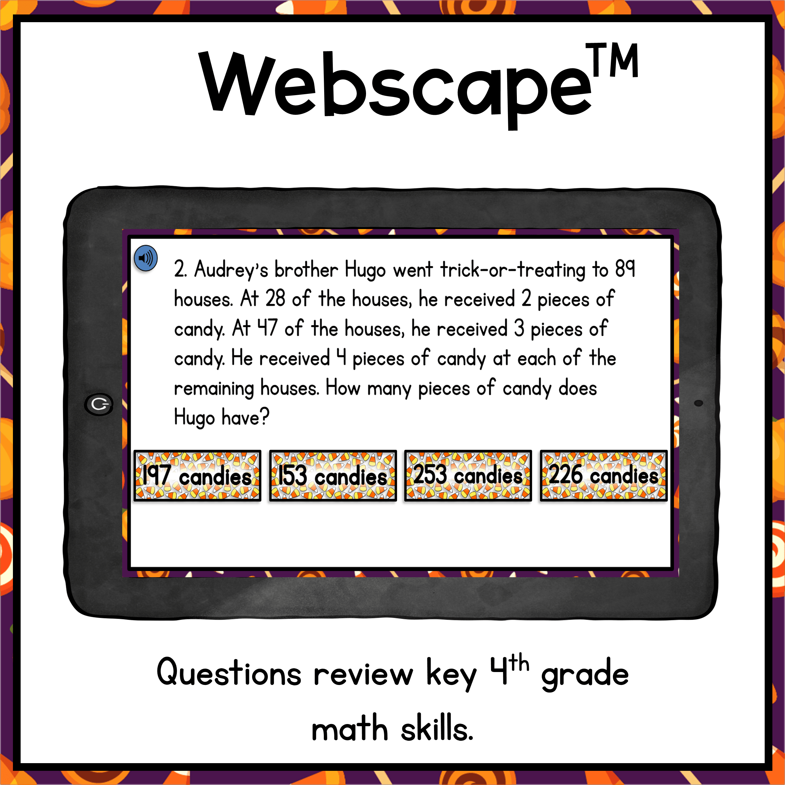 Halloween Math Review Escape Room 4th Grade Multiply Divide Place Value Fraction - Image 12
