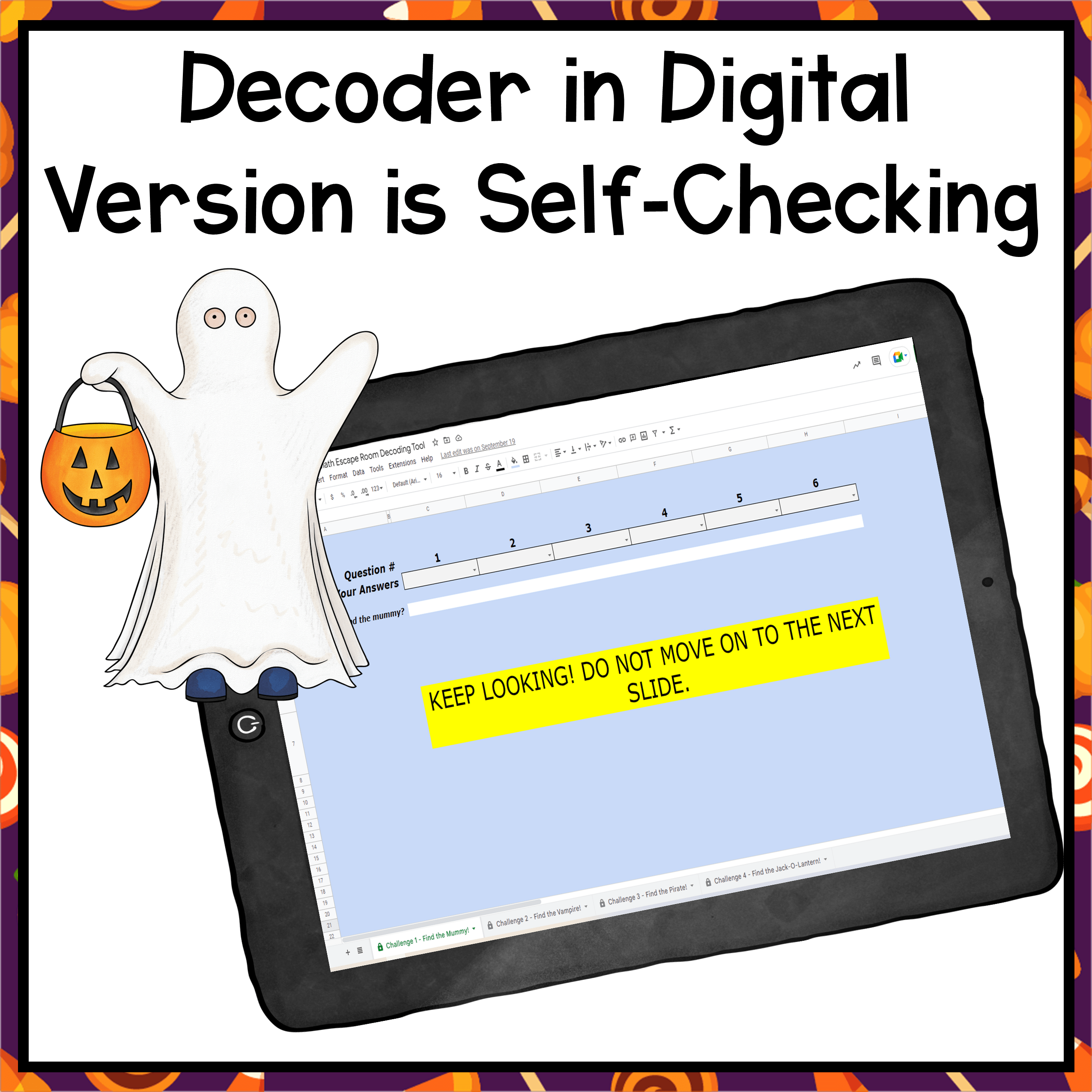 Halloween Math Review Escape Room 4th Grade Multiply Divide Place Value Fraction - Image 16