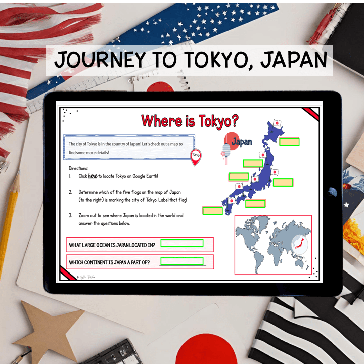 Virtual Field Trip to Tokyo, Japan Google Slides Digital Resource Activities - Image 2