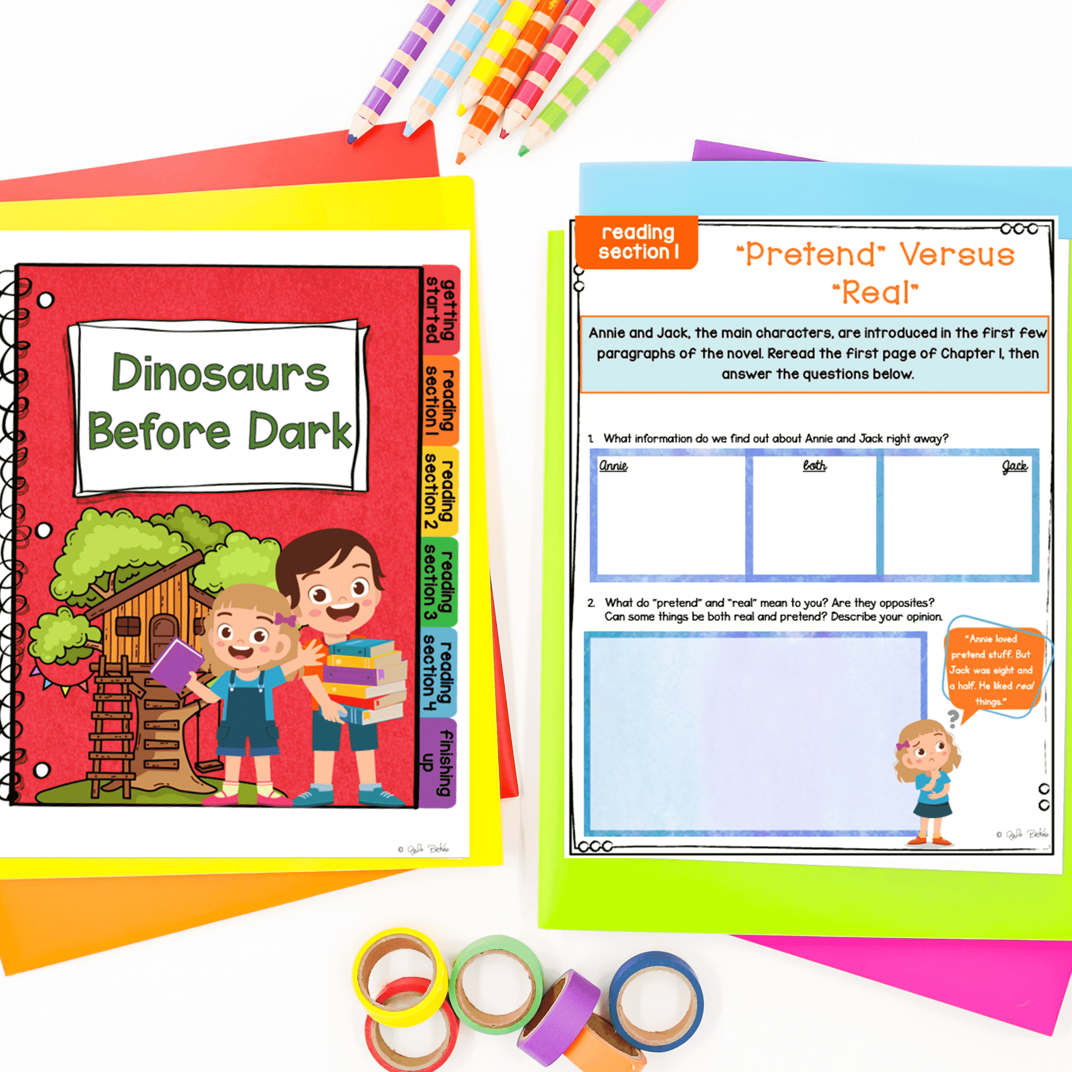 Dinosaurs Before Dark Novel Study Reading Comprehension - Image 2