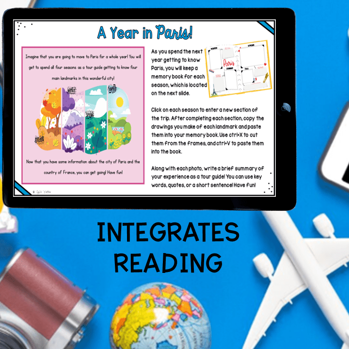 Virtual Field Trip to Paris, France Google Slides Digital Resource Activities - Image 3