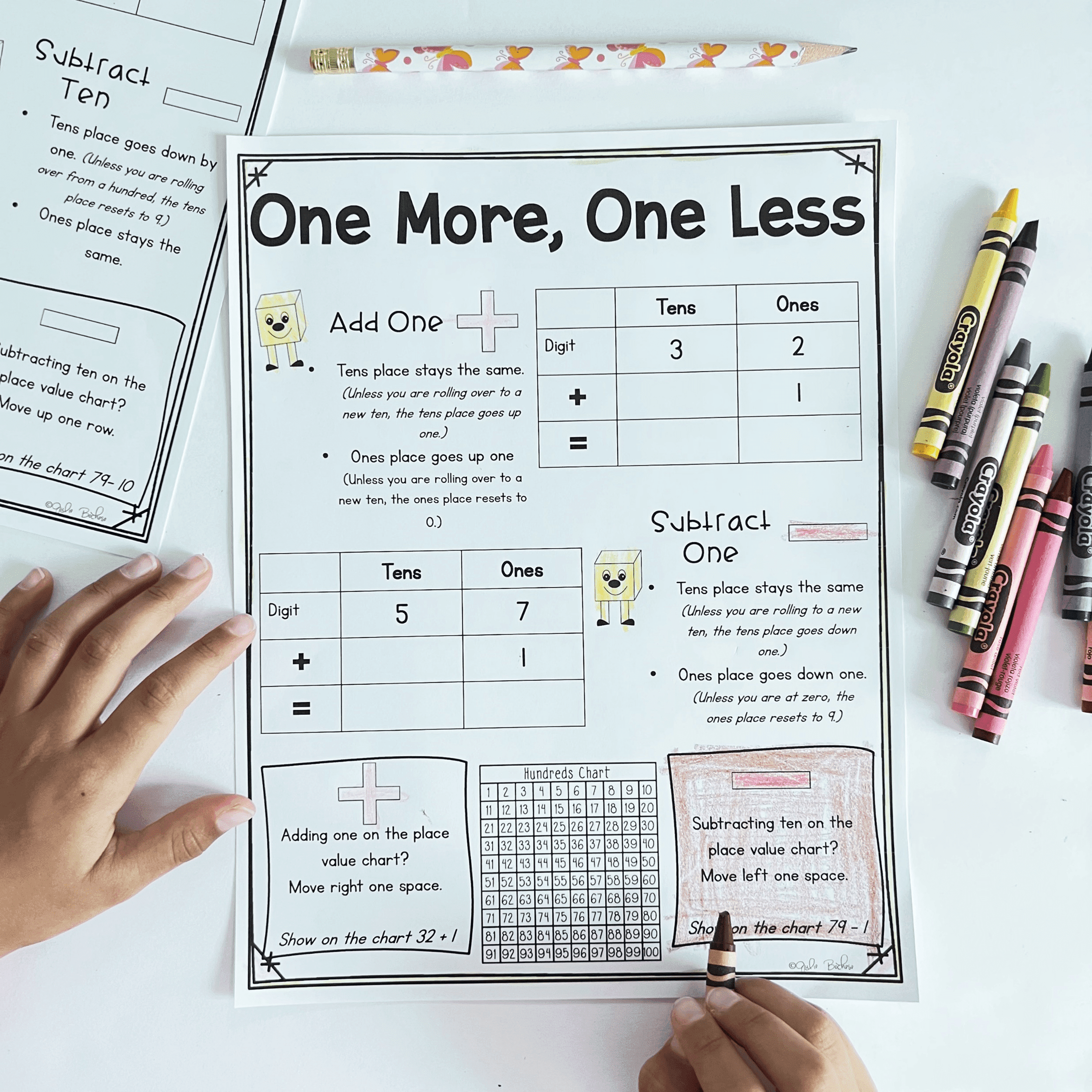 1 more, 1 less & 10 more, 10 less - 1st Grade Math - 1.NBT.C.5 | 1.NBT.C.6 - Image 3