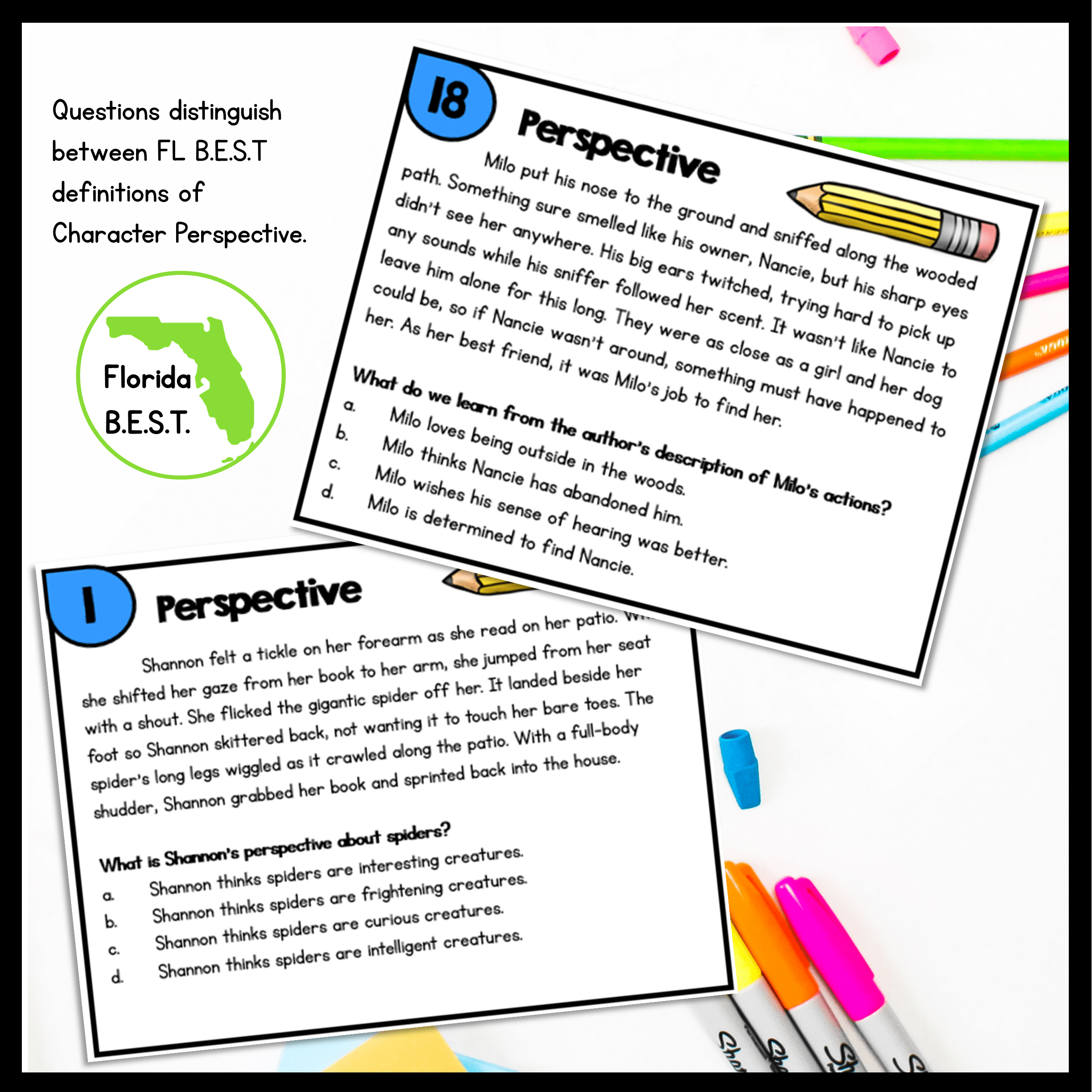 Character Perspective Task Cards - 5th Grade FL BEST - ELA.5.R.1.3 - Image 3