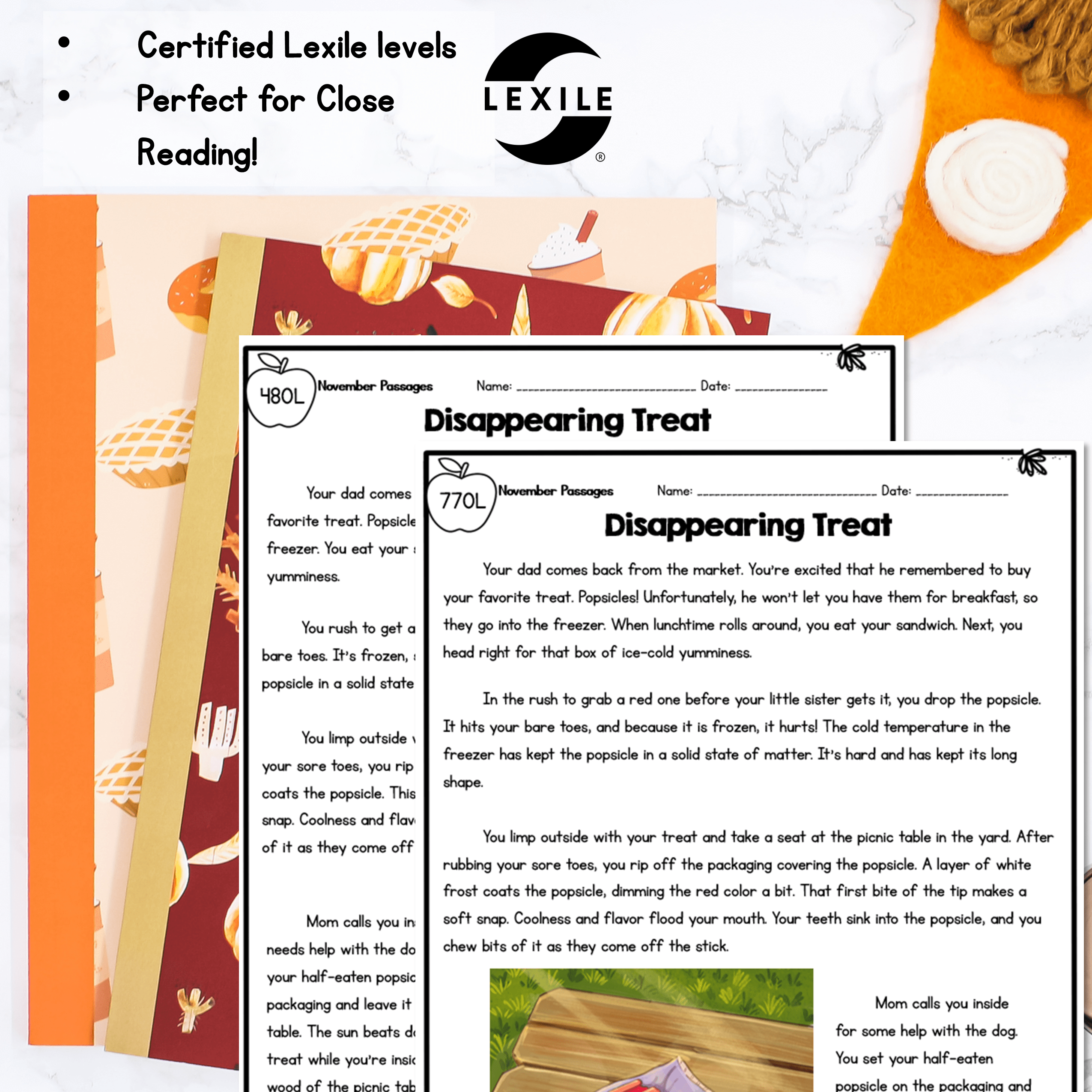 November Lexile Leveled Differentiated Reading Passages - 2nd & 3rd Grade - Image 3