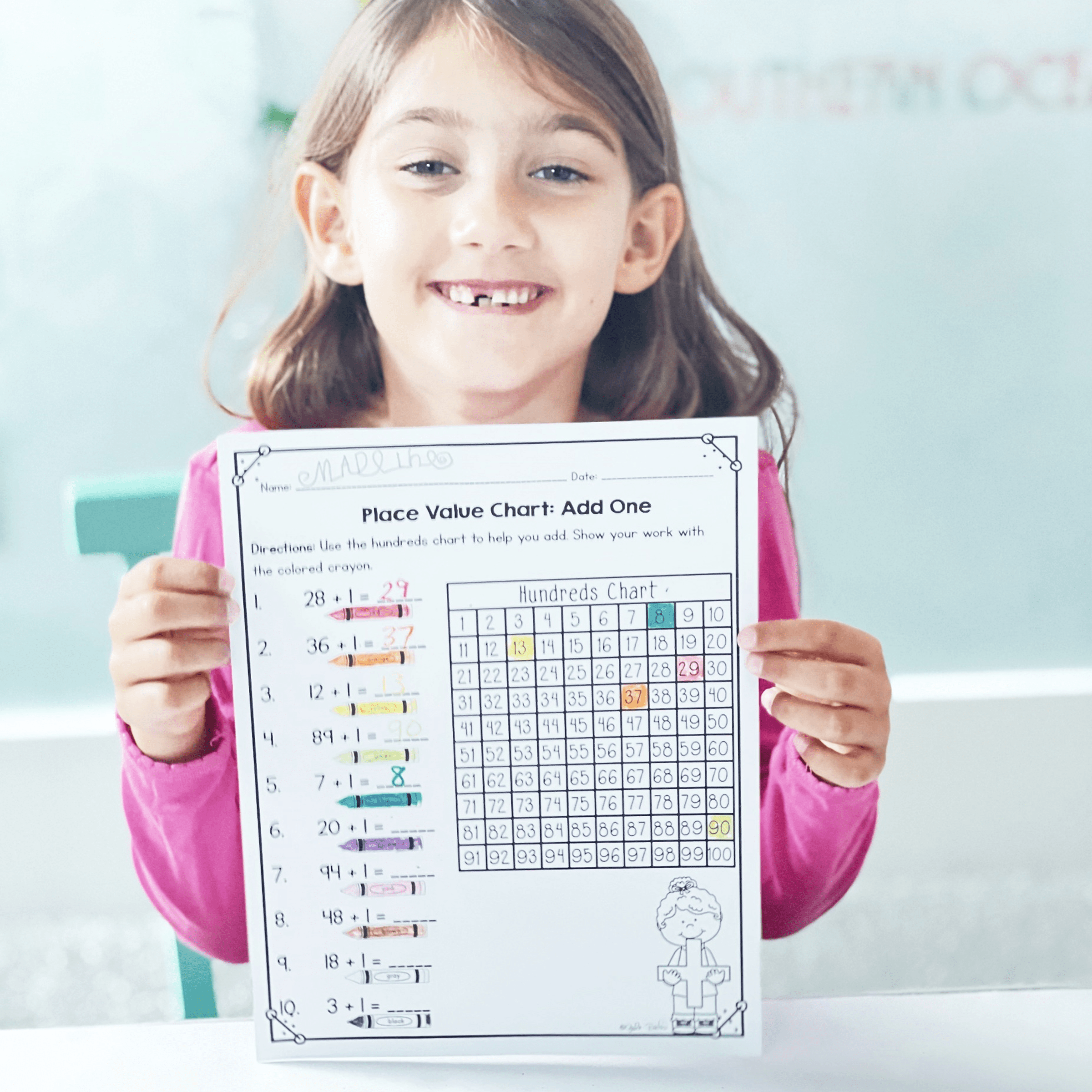 1 more, 1 less & 10 more, 10 less - 1st Grade Math - 1.NBT.C.5 | 1.NBT.C.6 - Image 4