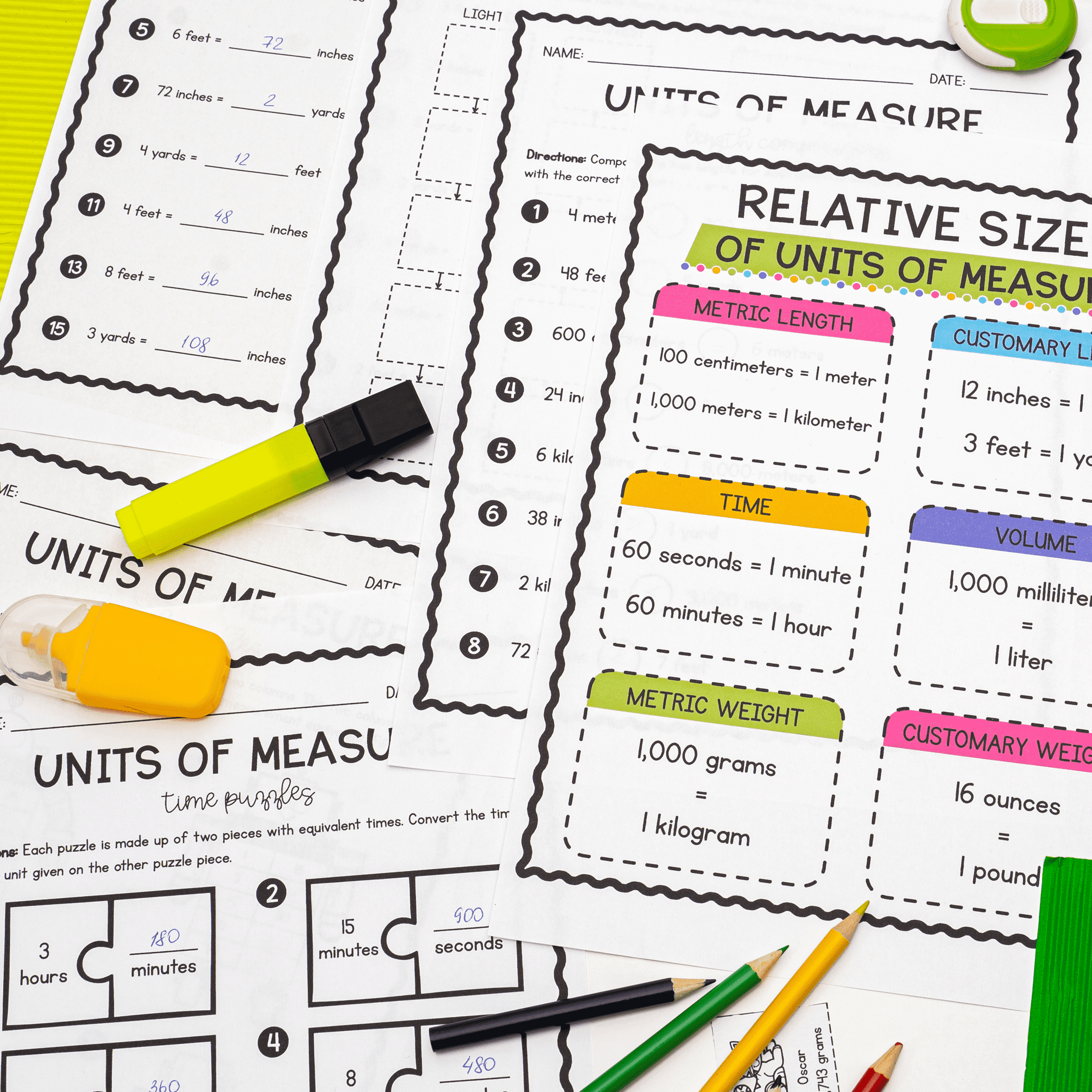 Relative Sizes of Units - 4th Grade Math - Print & Digital - 4.MD.A.1 - Image 6