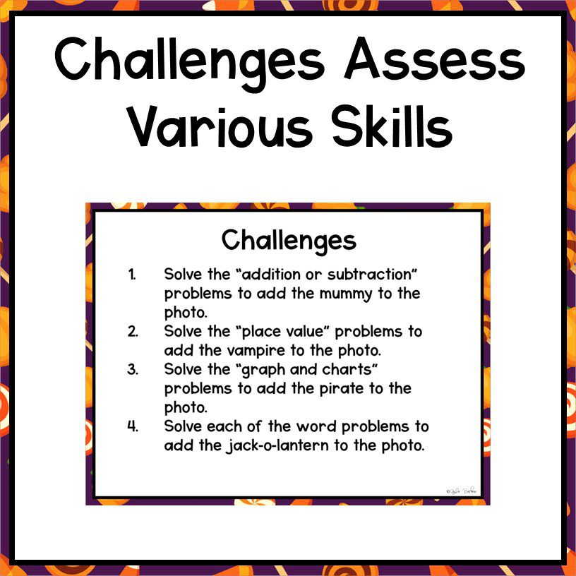 Halloween Math Review Escape Room & Webscape™ Digital Activities - 2nd Grade - Image 6