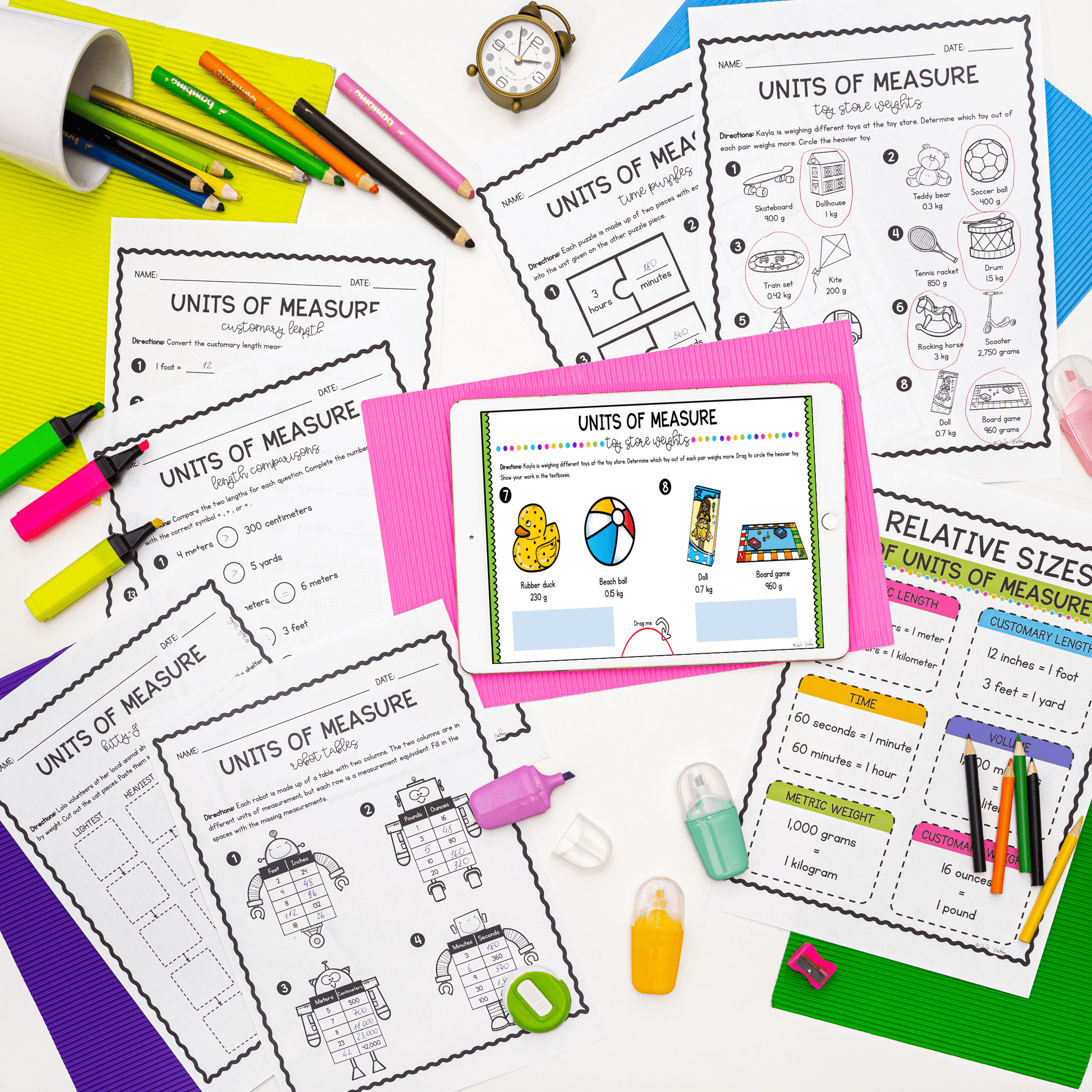 Relative Sizes of Units - 4th Grade Math - Print & Digital - 4.MD.A.1 - Image 7