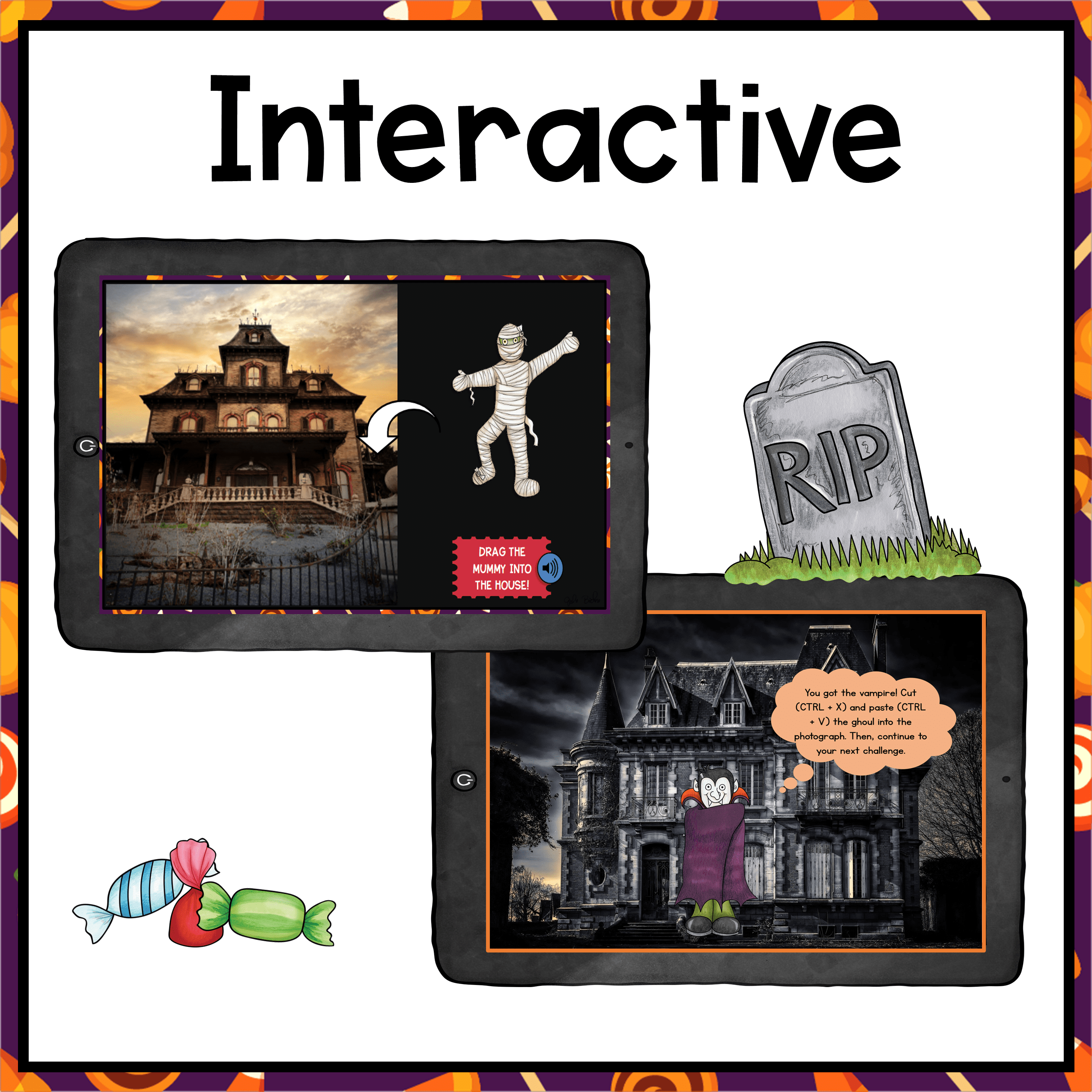 Halloween Math Review Escape Room 4th Grade Multiply Divide Place Value Fraction - Image 7