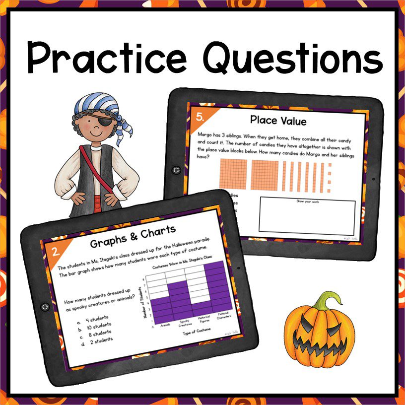 Halloween Math Review Escape Room & Webscape™ Digital Activities - 2nd Grade - Image 8