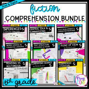 6th Grade Fiction Reading Comprehension Bundle - Reading Passage Based Units