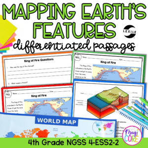 Mapping Earth's Features NGSS 4-ESS2-2 - Science Differentiated Passages