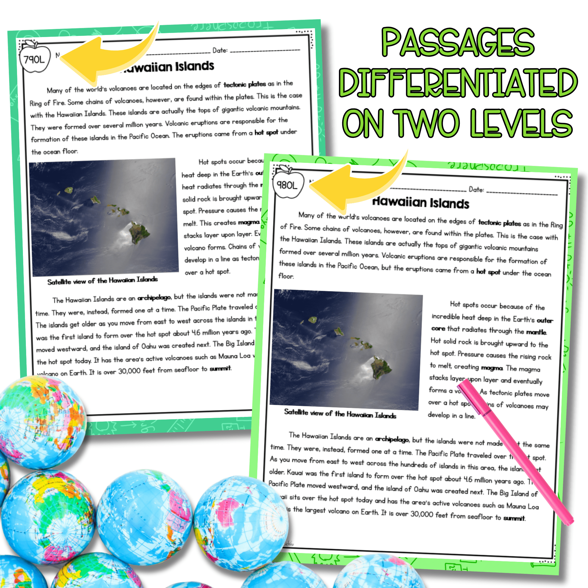 Mapping Earth's Features NGSS 4-ESS2-2 - Science Differentiated Passages - Image 2