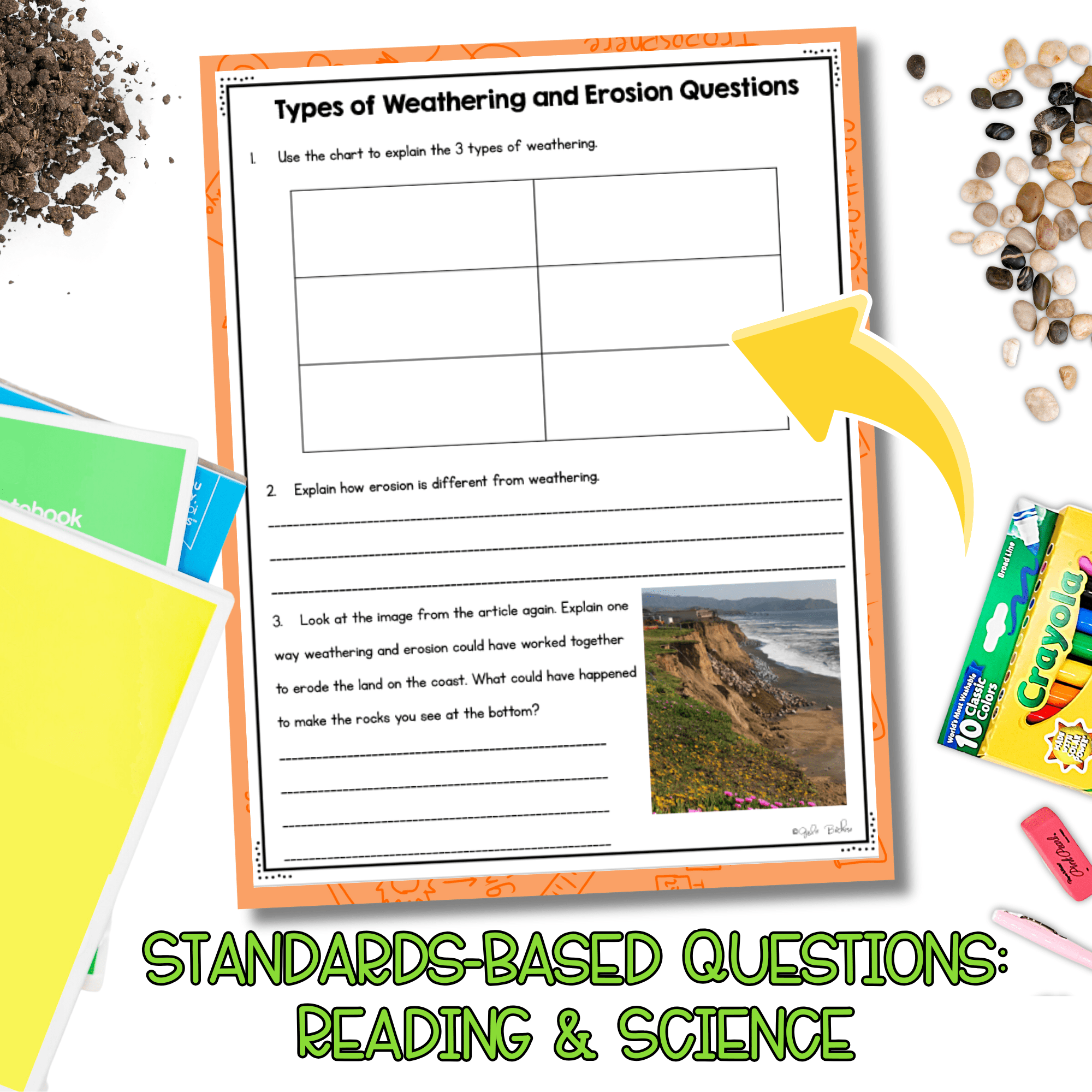 Weathering and Erosion NGSS 4-ESS2-1 - Science Differentiated Passages - Image 3