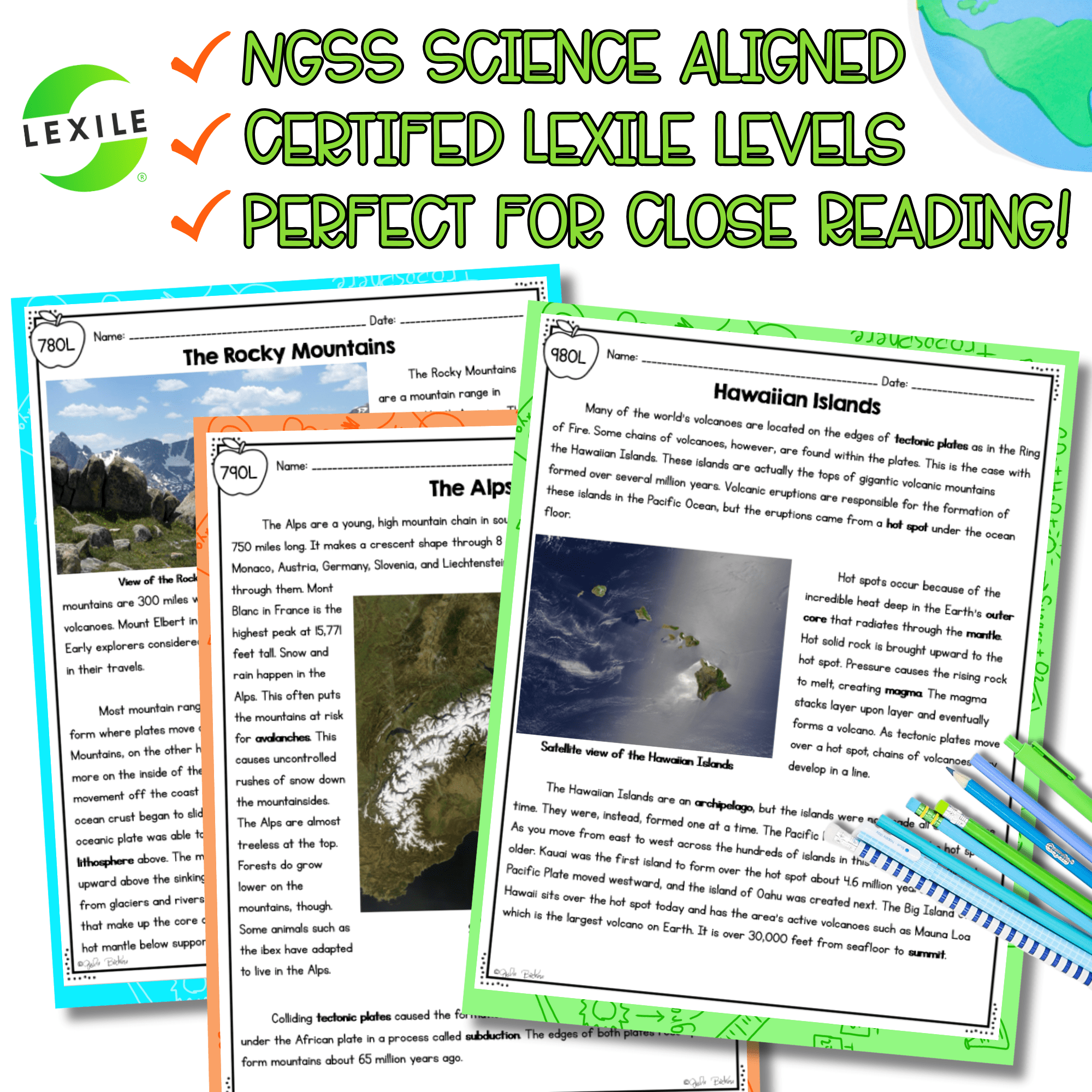 Mapping Earth's Features NGSS 4-ESS2-2 - Science Differentiated Passages - Image 4