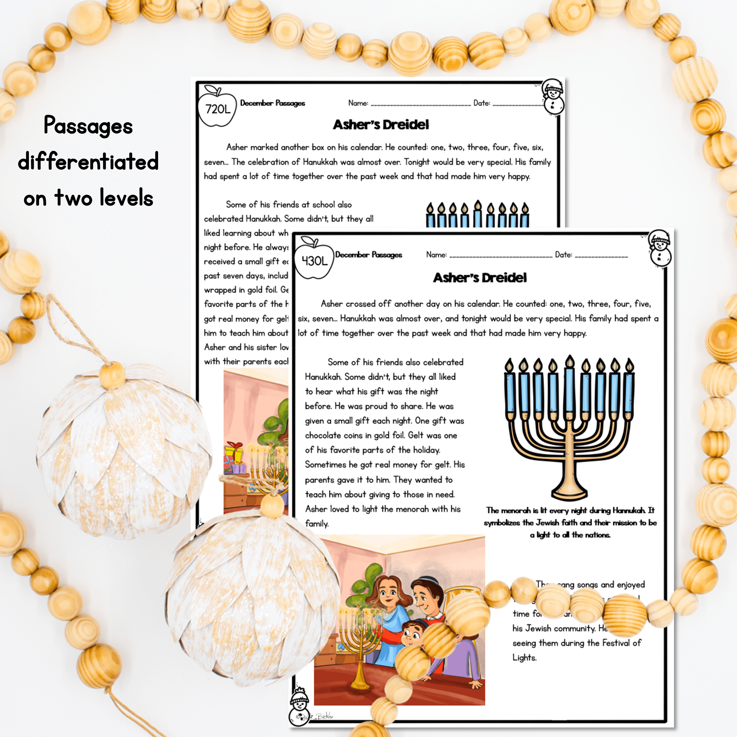 December Lexile Leveled Differentiated Reading Passages - 2nd & 3rd Grade - Image 2