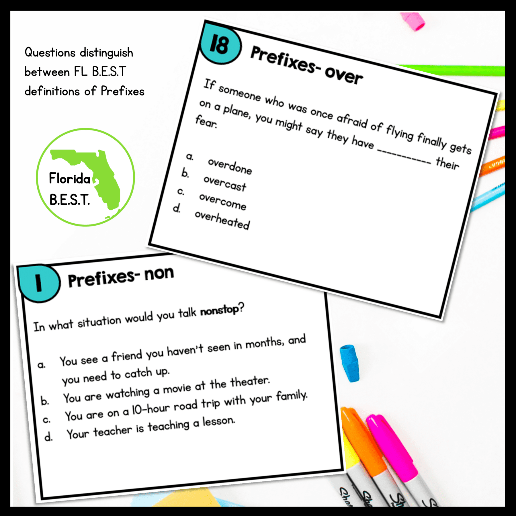 Prefixes Task Cards - 4th Grade FL BEST - ELA.4.V.1.2 - Image 3