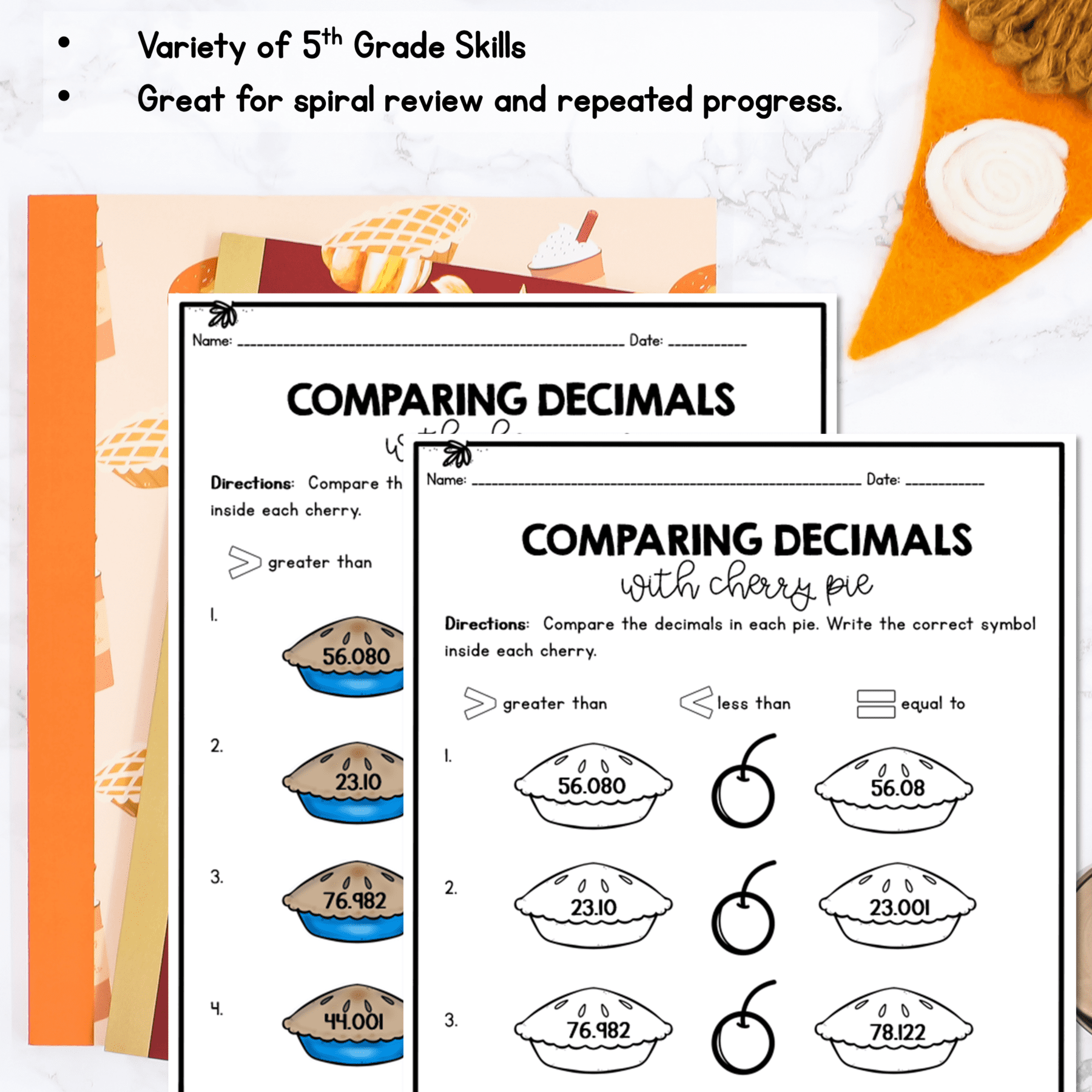 Month of November Math Practice - 5th Grade - Image 3