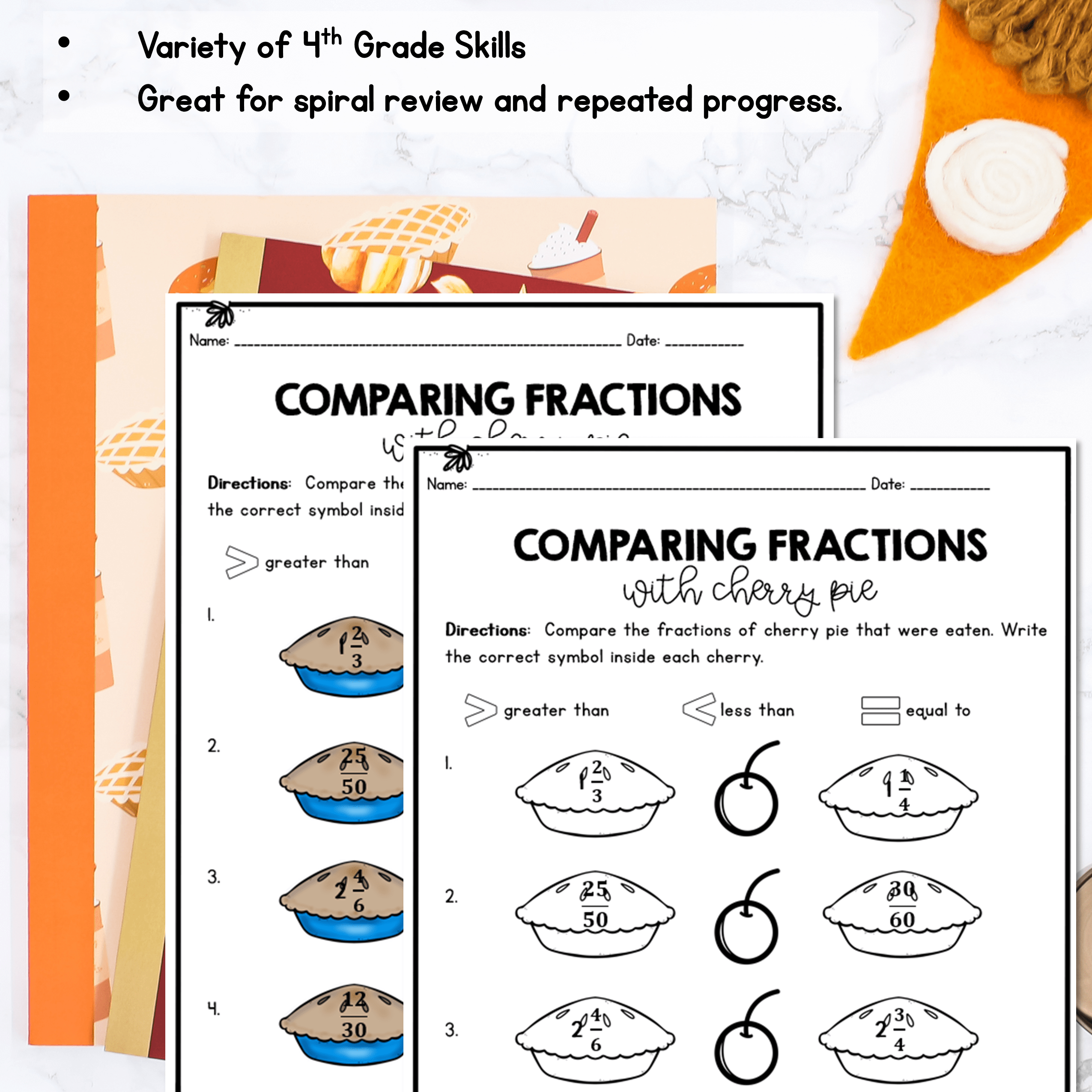 Month of November Math Practice - 4th Grade - Image 3