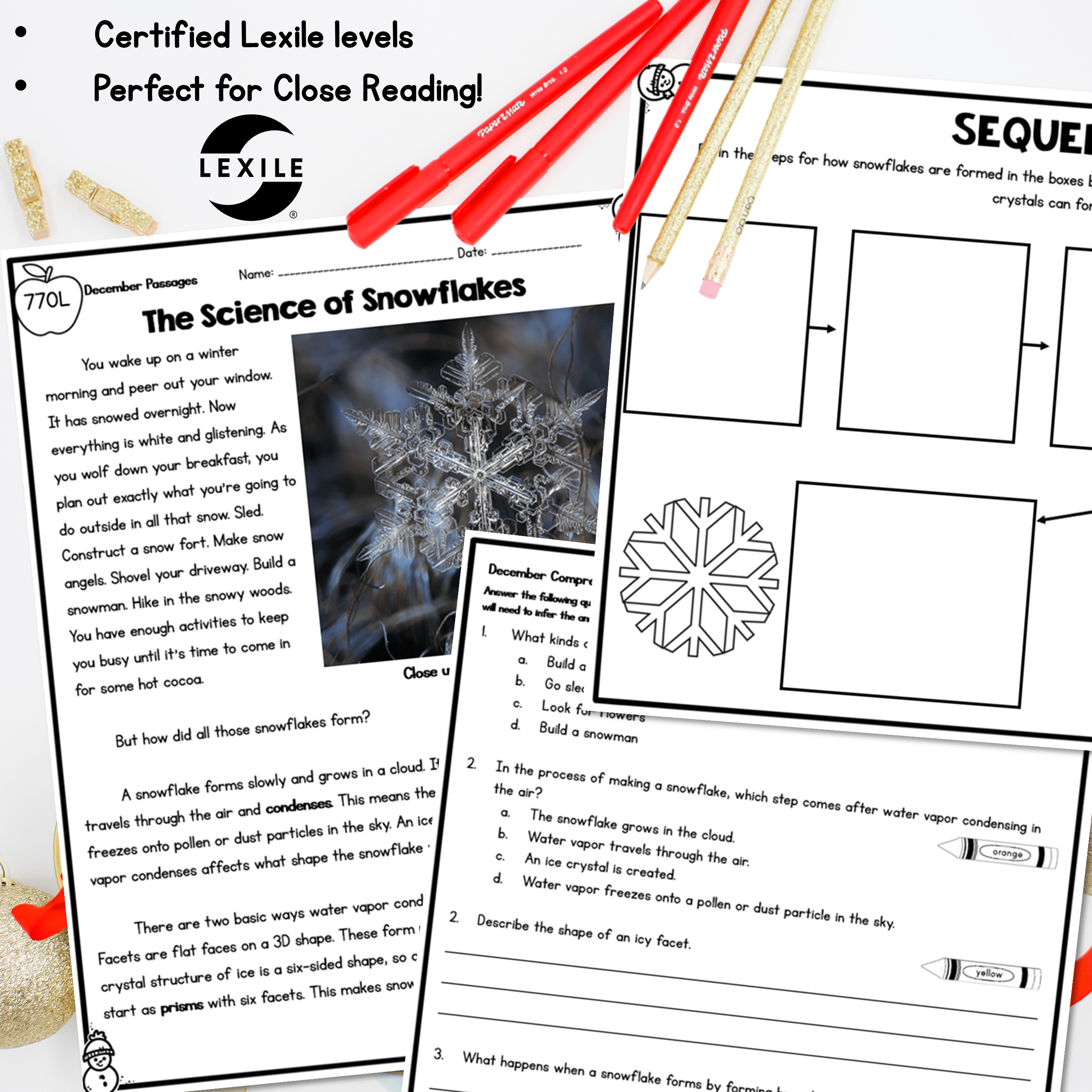 December Lexile Leveled Differentiated Reading Passages - 4th & 5th Grade - Image 3