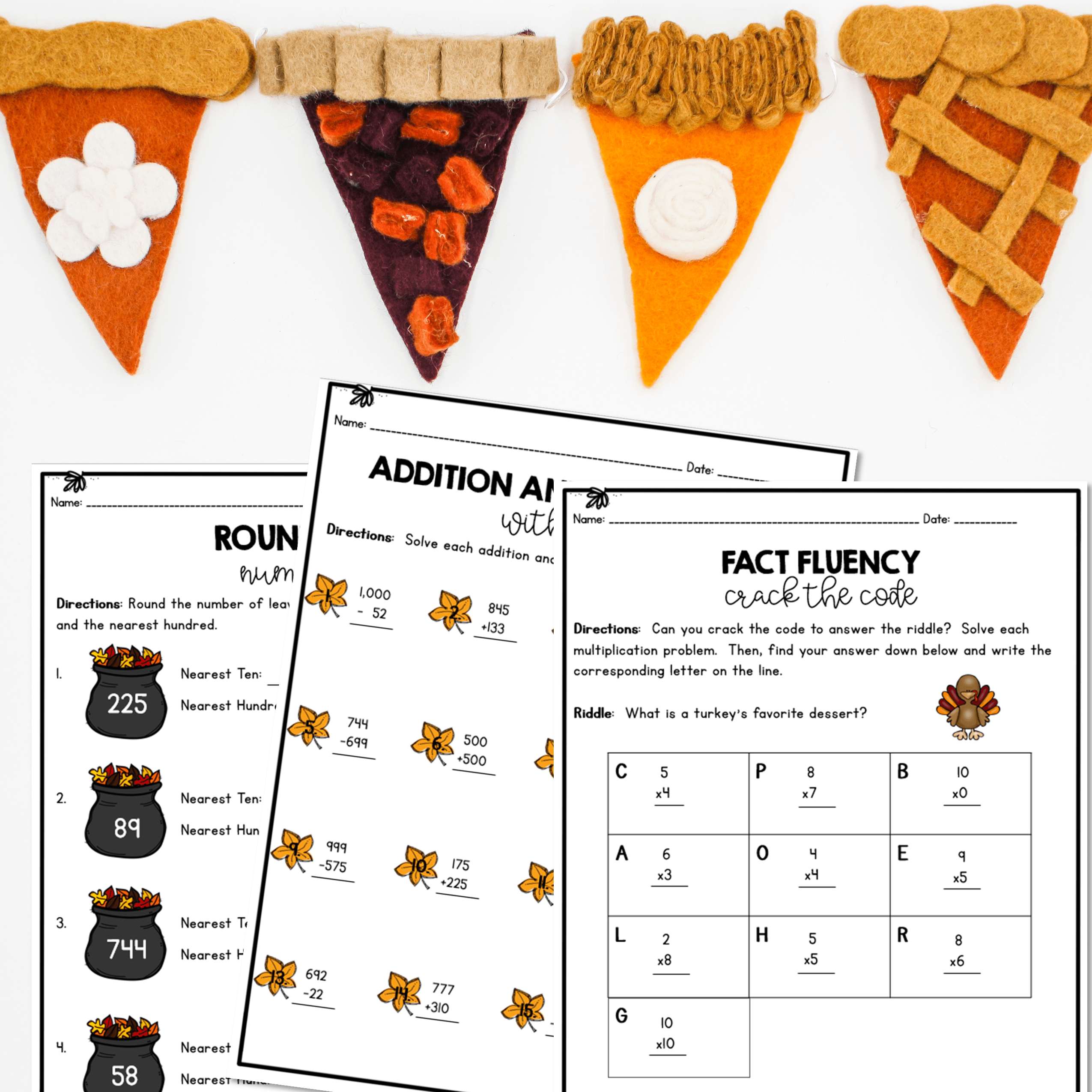 Month of November Math Practice - 3rd Grade - Image 4