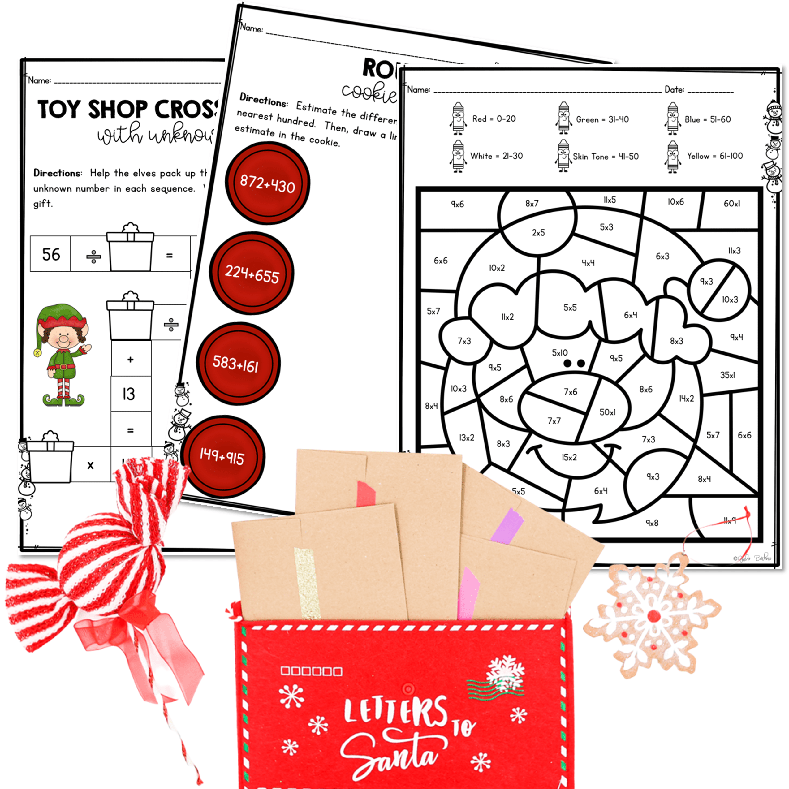 Month of December Math Practice - 3rd Grade - Image 4