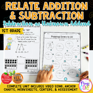 Relate Addition & Subtraction - 1st Grade Math - 1.OA.B.4 | MA.1.AR.2.1