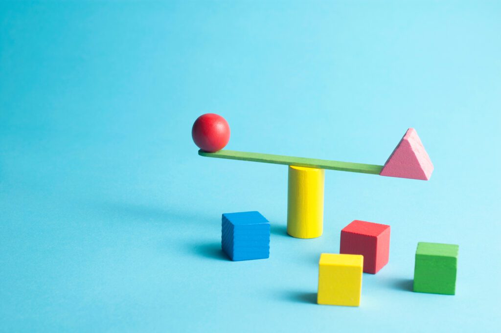 Using a scale provides a great visual for students to understand the meaning of the equal sign.