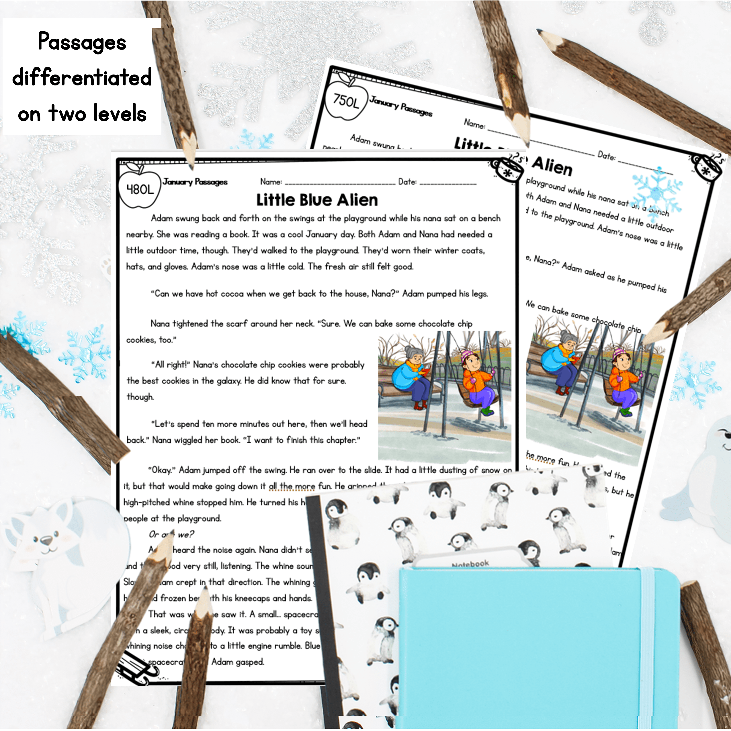January Lexile Leveled Differentiated Reading Passages - 2nd & 3rd Grade - Image 2