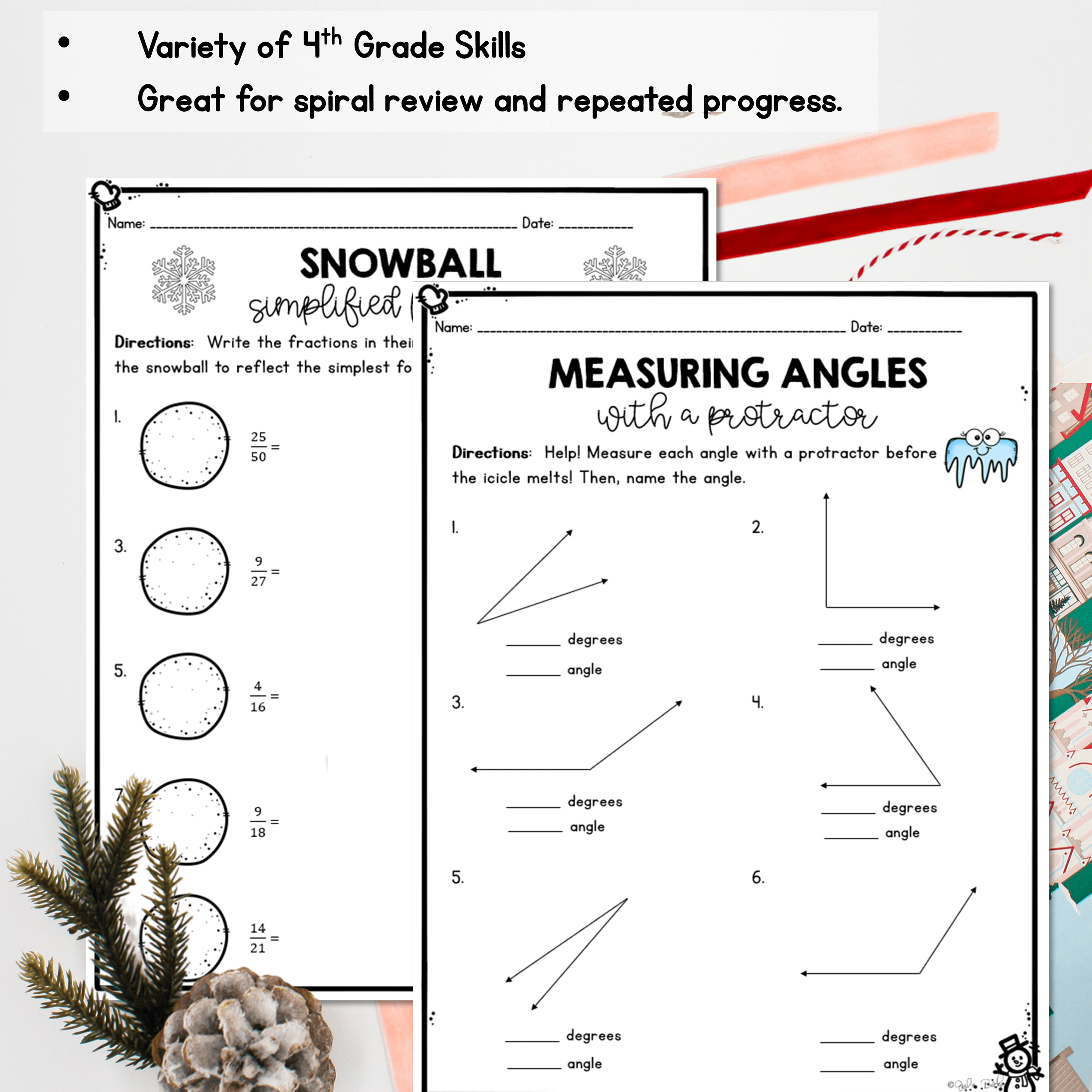 Month of January Math Practice - 4th Grade - Image 3
