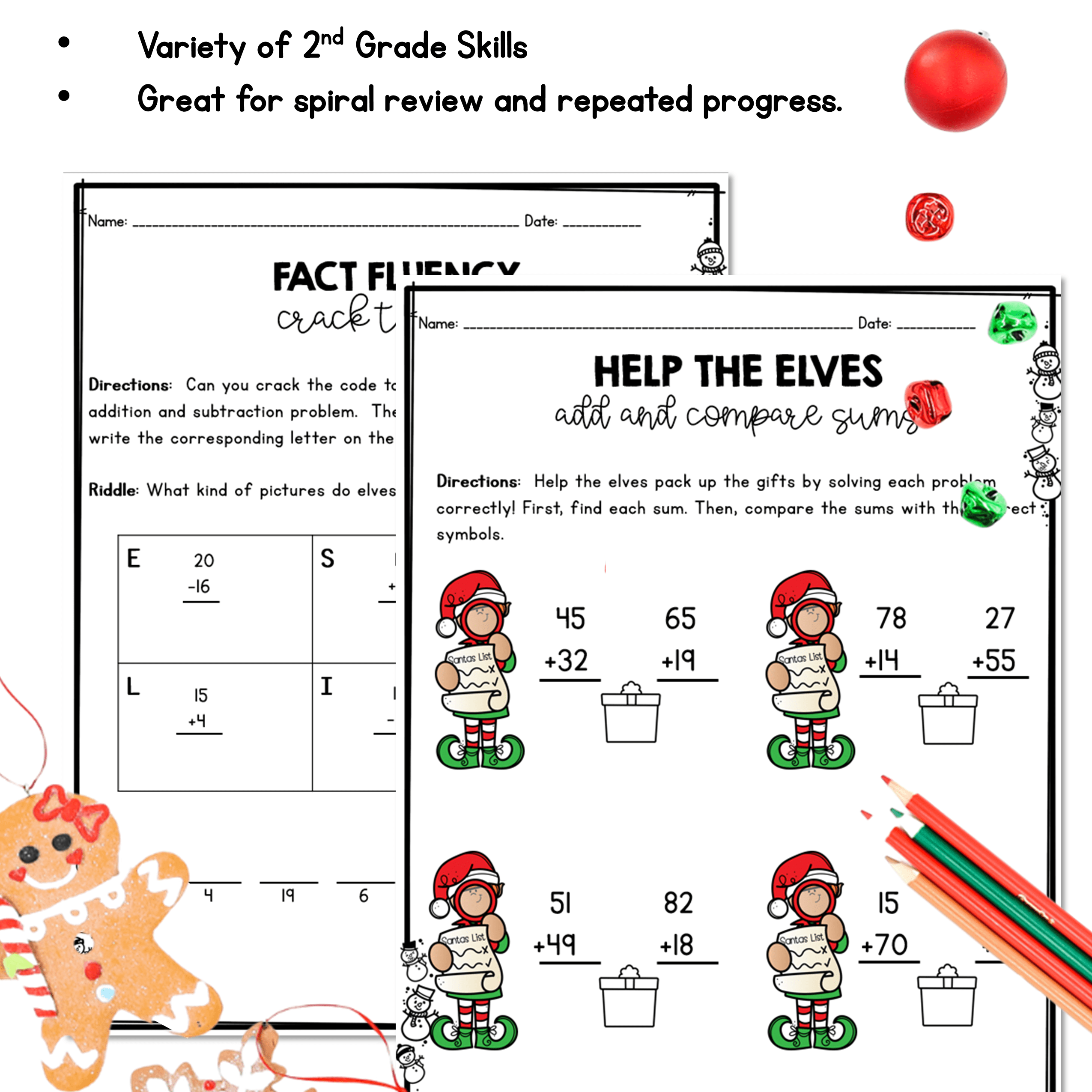 Monthly Themed Math Practice BUNDLE | 2nd Grade - Image 3