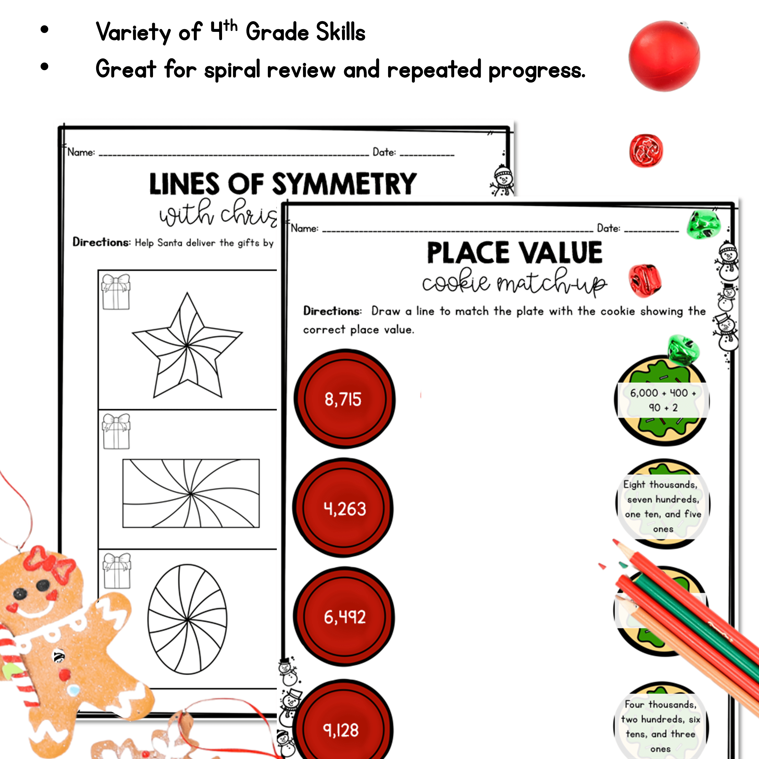 Monthly Themed Math Practice BUNDLE | 4th Grade - Image 4