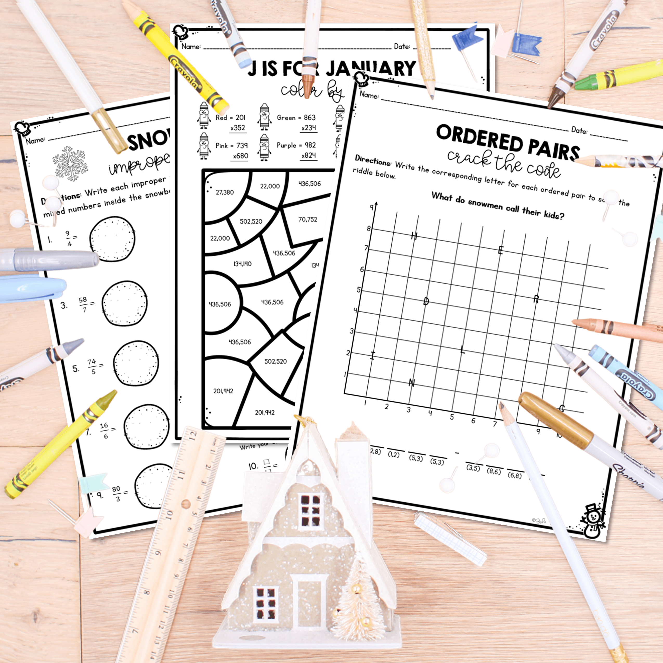 Month of January Math Practice - 5th Grade - Image 4