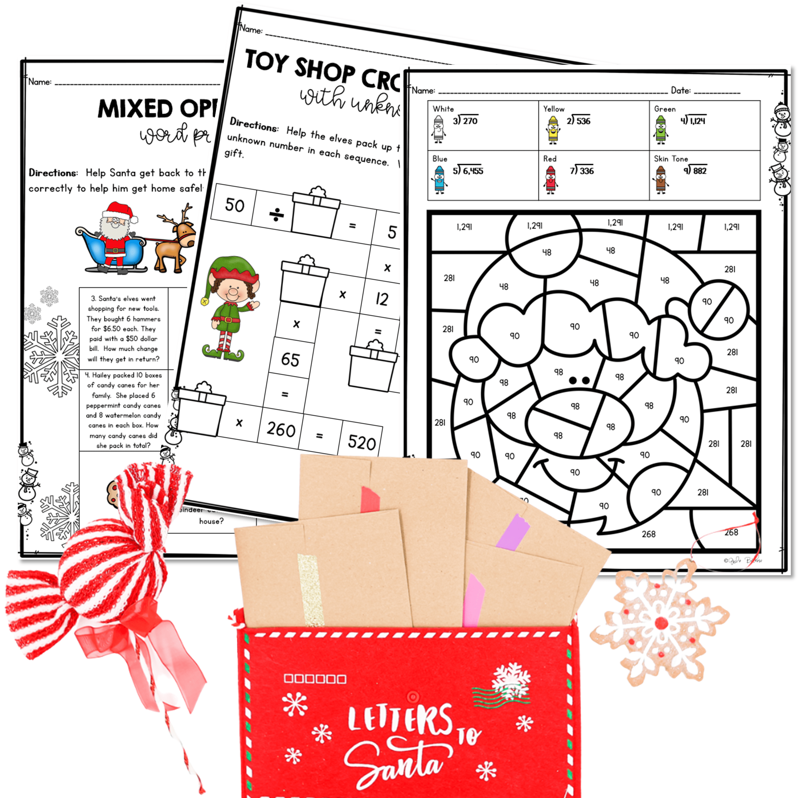Month of December Math Practice - 4th Grade - Image 4