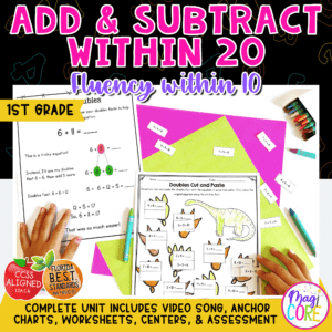 Add & Subtract within 20, Fluently within 10 - 1st Grade 1.OA.C.6 | MA.1.NSO.2.1