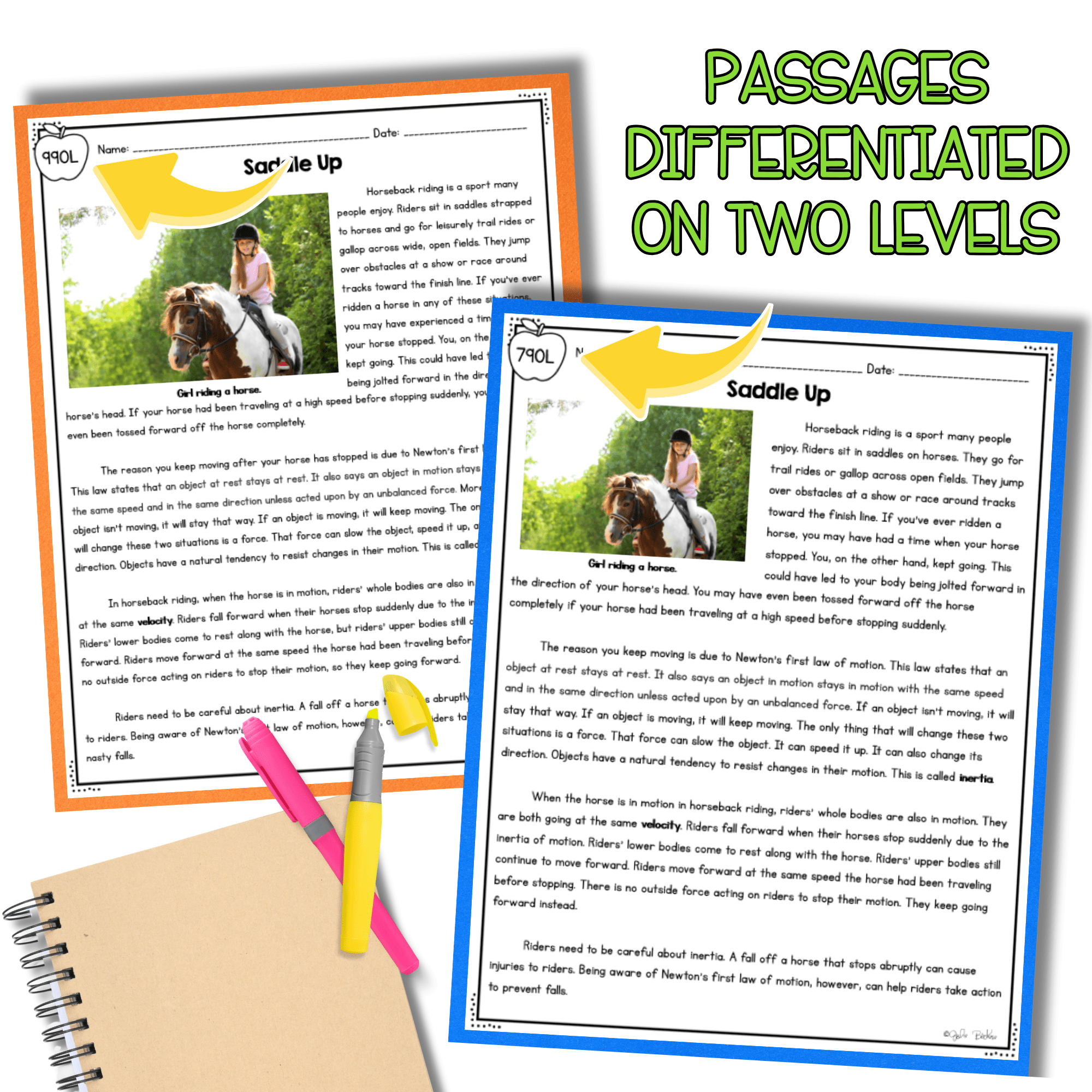 Motion Energy NGSS 4-PS3-1 - Science Differentiated Passages - Image 2