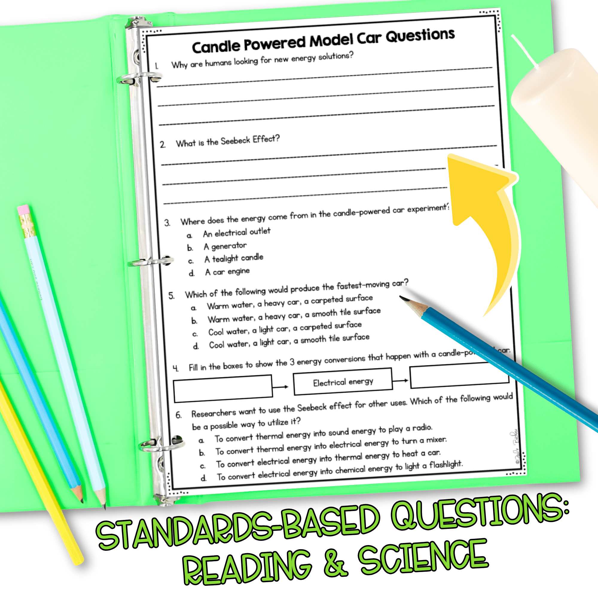 Energy Conversion NGSS 4-PS3-4 - Science Differentiated Passages - Image 3