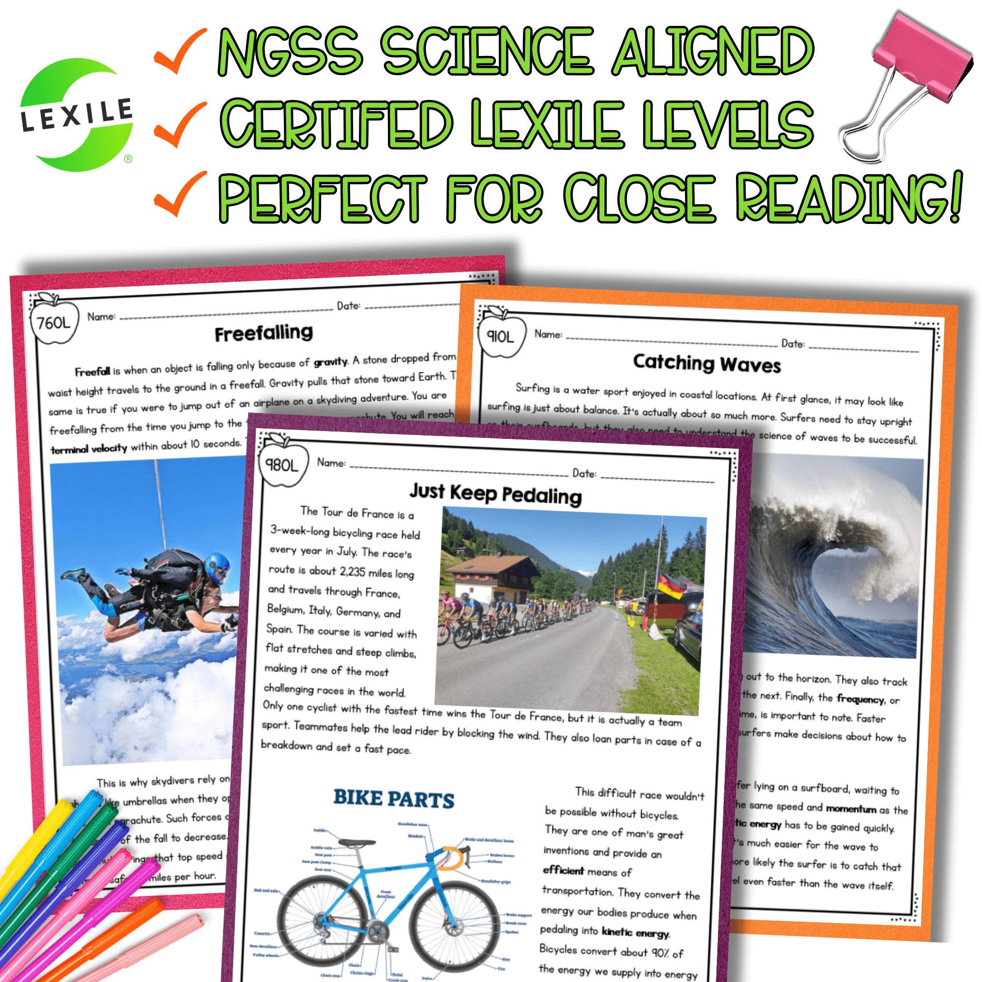 Motion Energy NGSS 4-PS3-1 - Science Differentiated Passages - Image 4