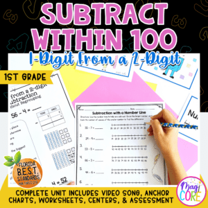 Subtract within 100 - 1st Grade Math - MA.1.NSO.2.5