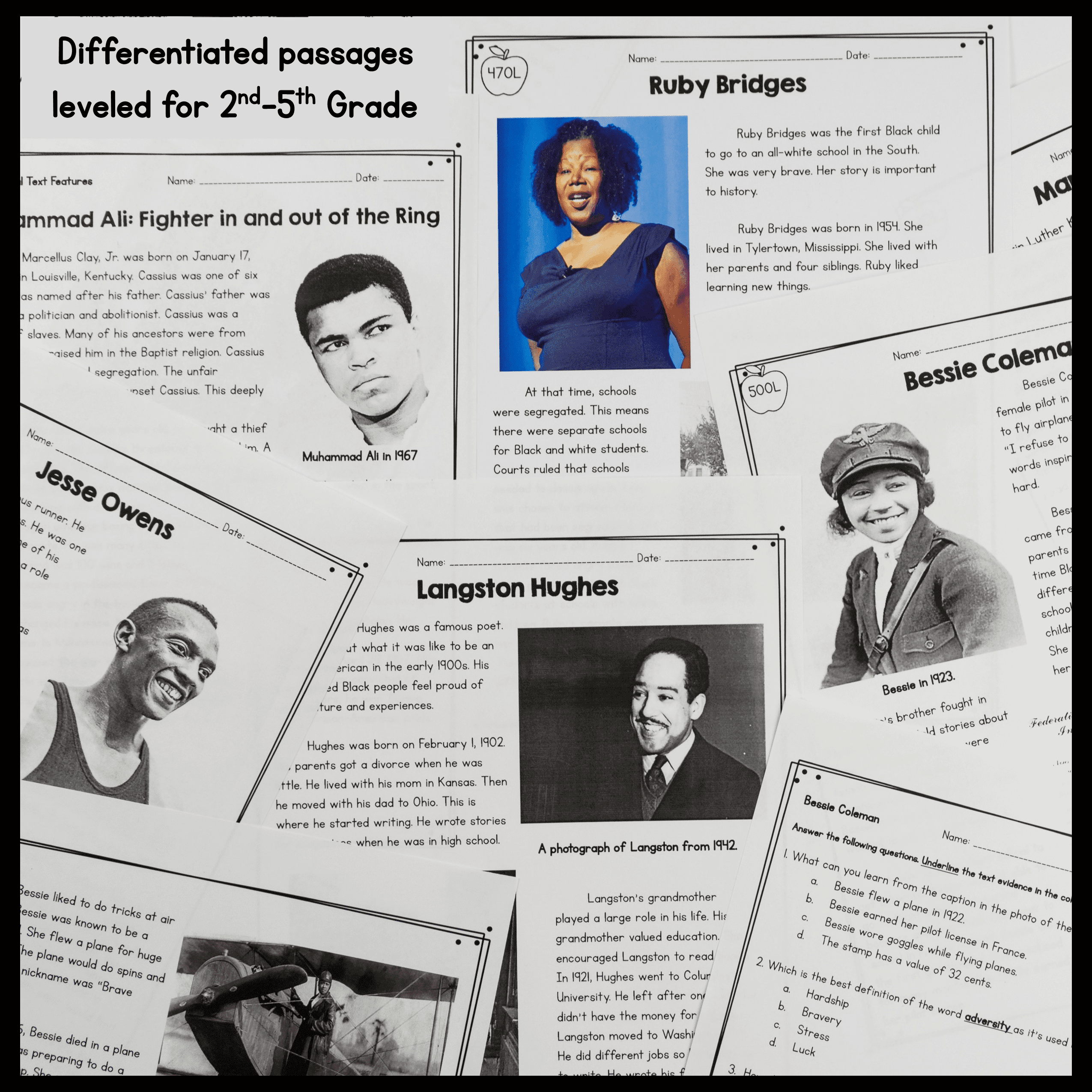 Black History - Passages & Biography Project - 2nd-5th Grade - Image 2