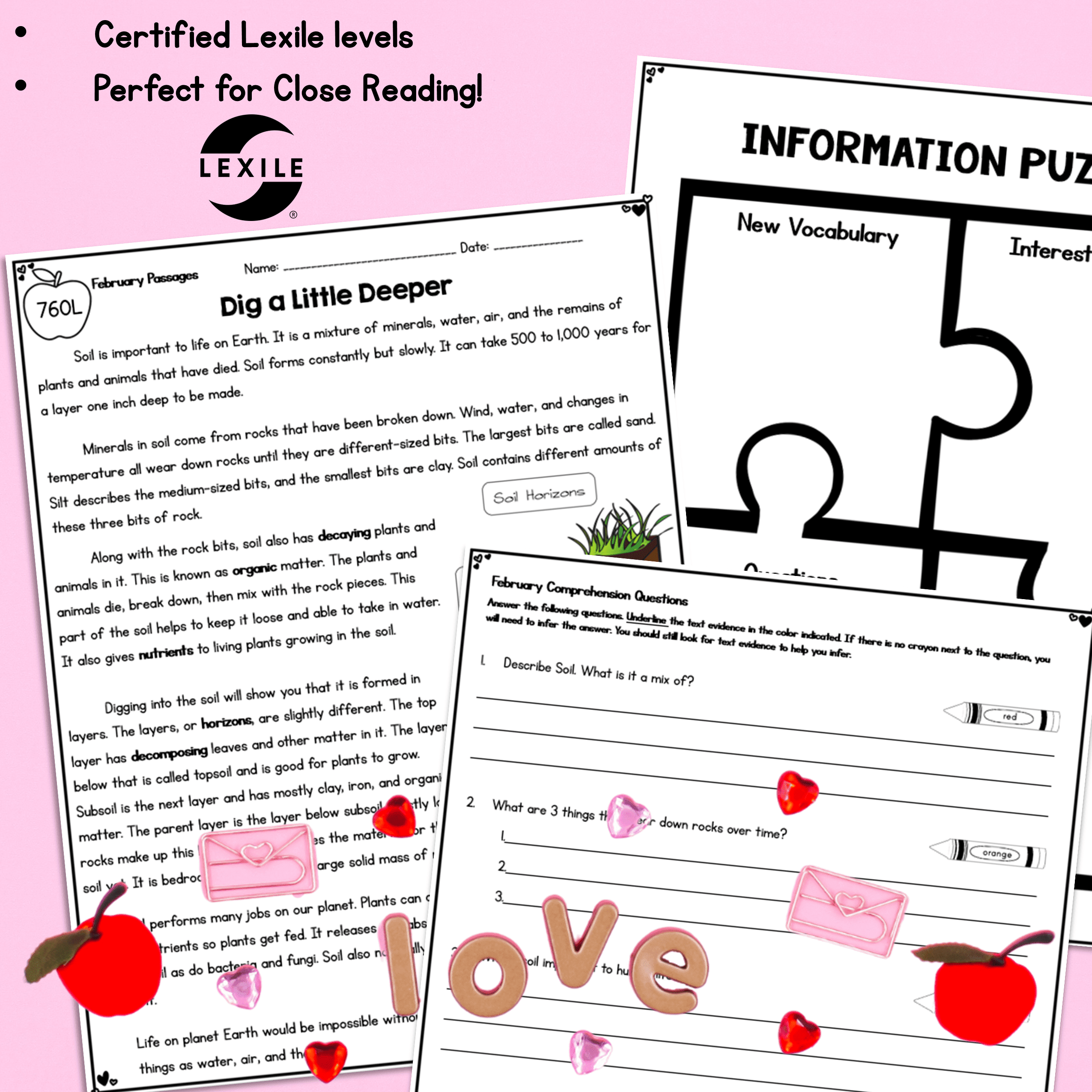 February Lexile Leveled Differentiated Reading Passages - 2nd & 3rd Grade - Image 3