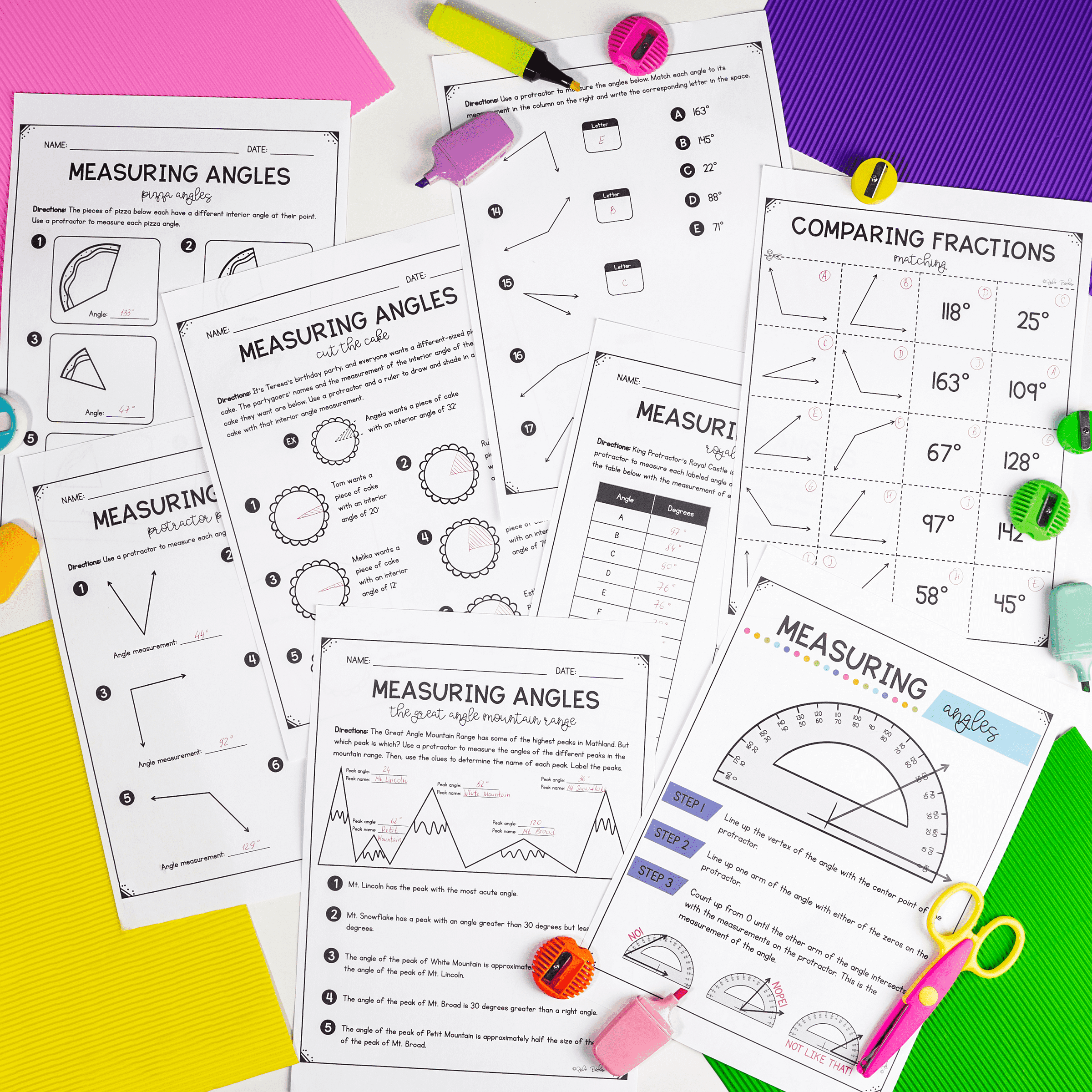Measuring Angles - 4th Grade Math - Print & Digital - 4.MD.C.6 - Image 4