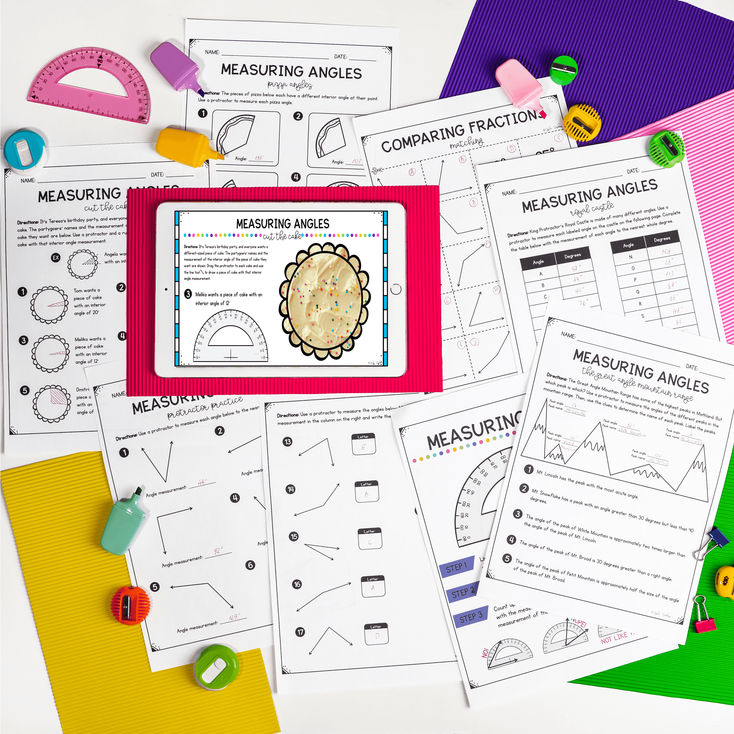 Measuring Angles - 4th Grade Math - Print & Digital - 4.MD.C.6 - Image 5