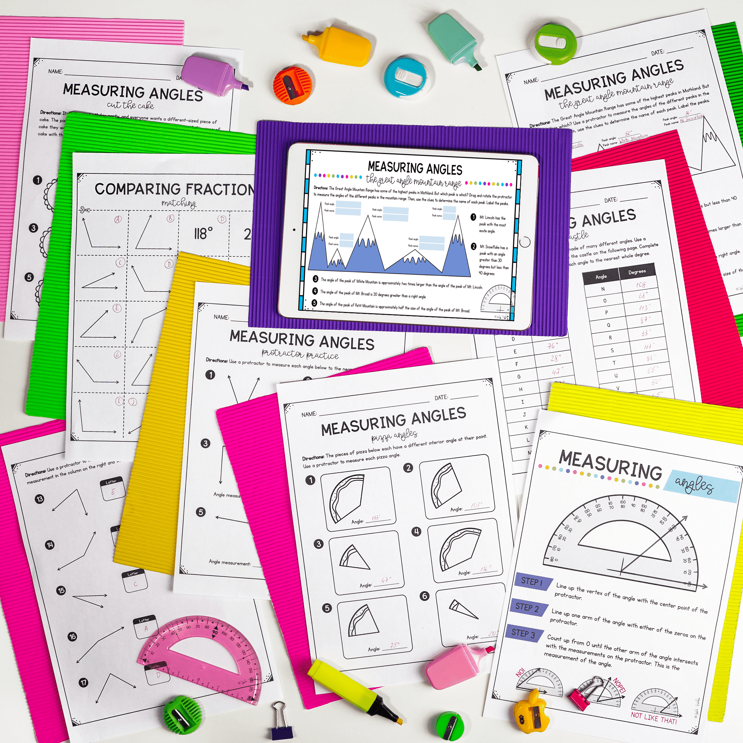 Measuring Angles - 4th Grade Math - Print & Digital - 4.MD.C.6 - Image 7