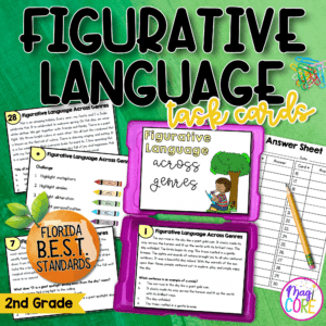 Figurative Language Reading Task Cards - 2nd Grade - Florida FL BEST ELA.2.R.3.1