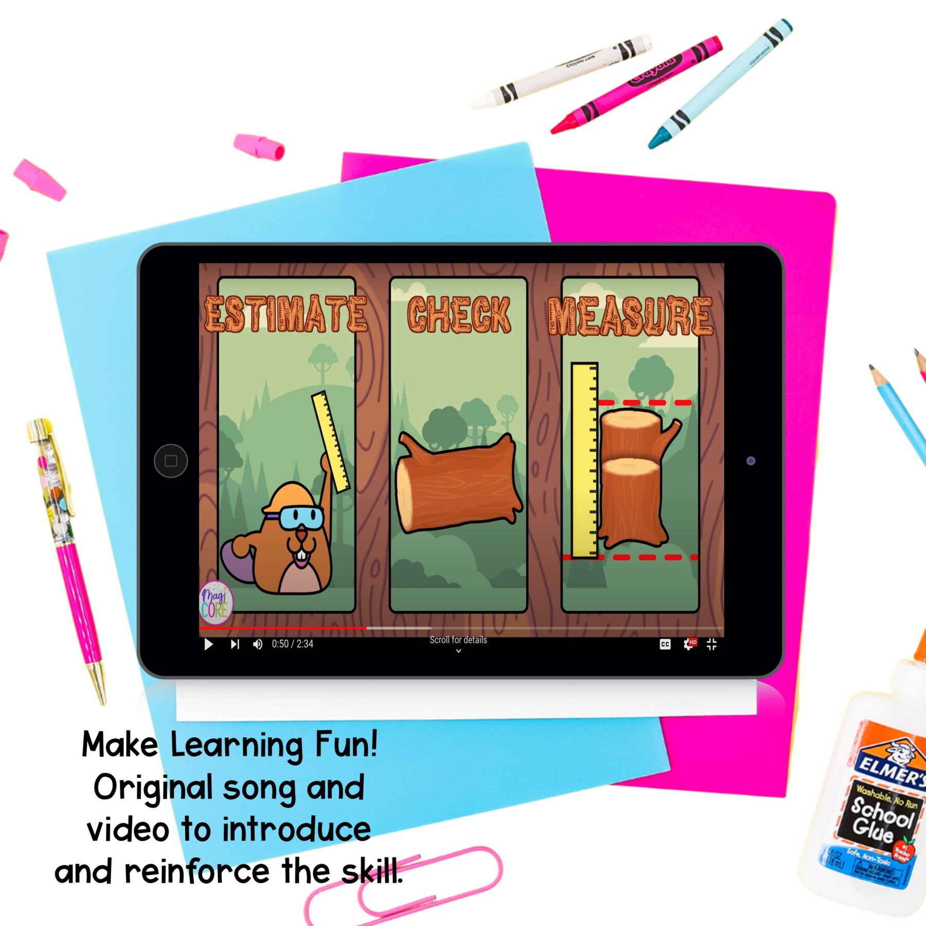 Estimate & Measure to the Nearest Inch - 1st Grade Math - MA.1.M.1.1 - Image 2